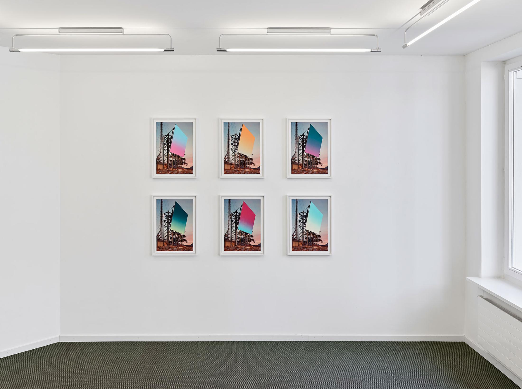 Exhibition View Groupshow «On Photography - New Perspectives; view on Taiyo Onorato and Nico Krebs, Sendetafel, 2021» at Edition VFO, Zurich, 2021 / Photo: Bernhard Strauss / Courtesy: Edition VFO