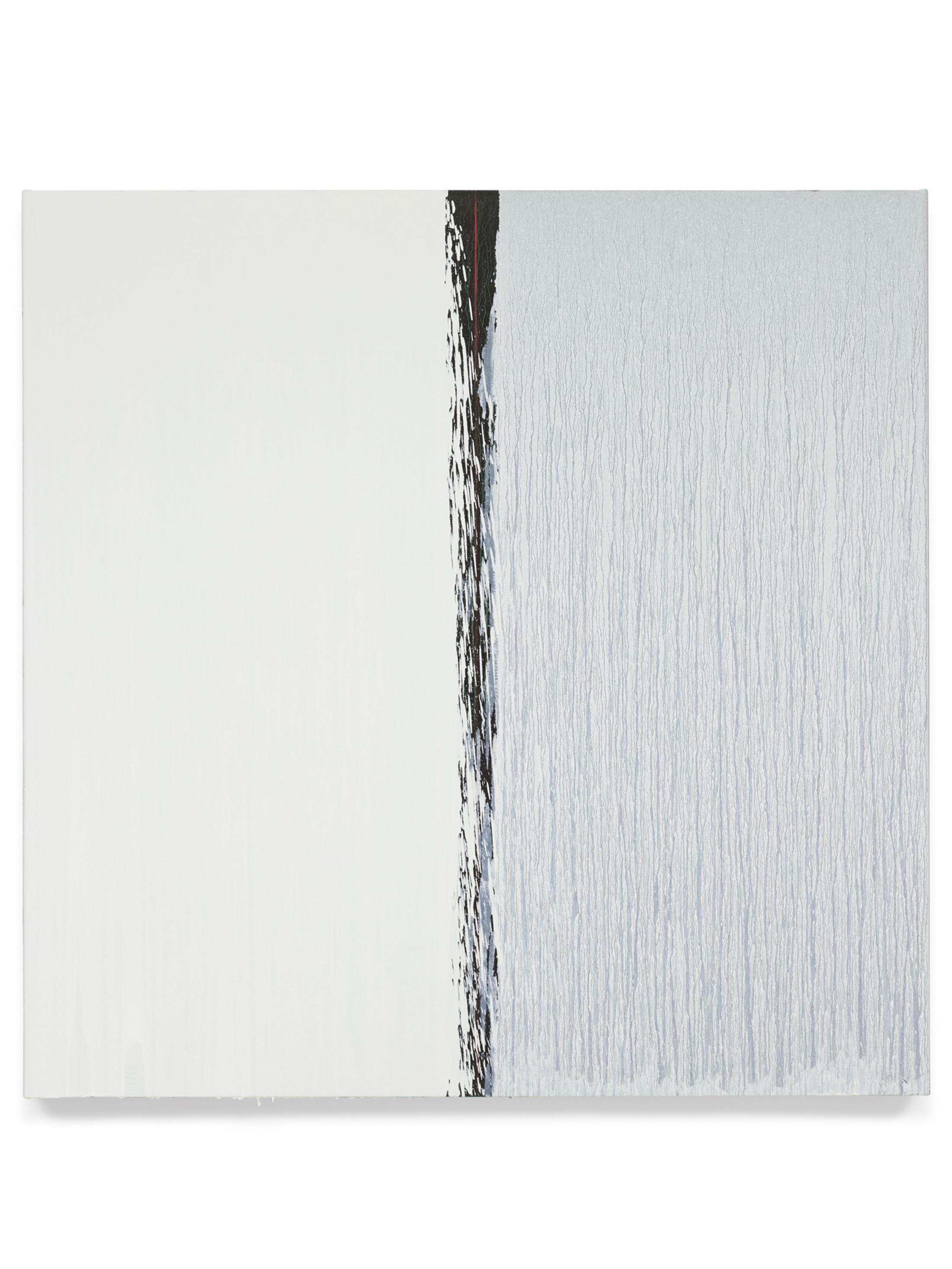 Pat Steir Soloshow «Paintings ; White and White, 2018» at Vito Schnabel Gallery, St. Moritz, 2019 / © Pat Steir / Photo: Tom Powel Imaging / Courtesy: the artist, Lévy Gorvy Gallery, and Vito Schnabel Gallery
