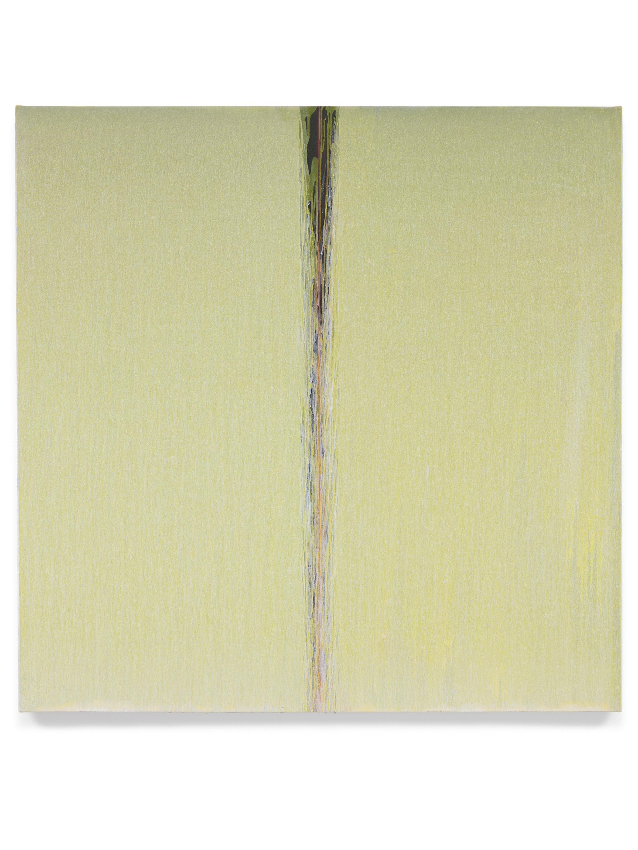 Pat Steir Soloshow «Paintings ; Yellow, 2018» at Vito Schnabel Gallery, St. Moritz, 2019 / © Pat Steir / Photo: Tom Powel Imaging / Courtesy: the artist, Lévy Gorvy Gallery, and Vito Schnabel Gallery
