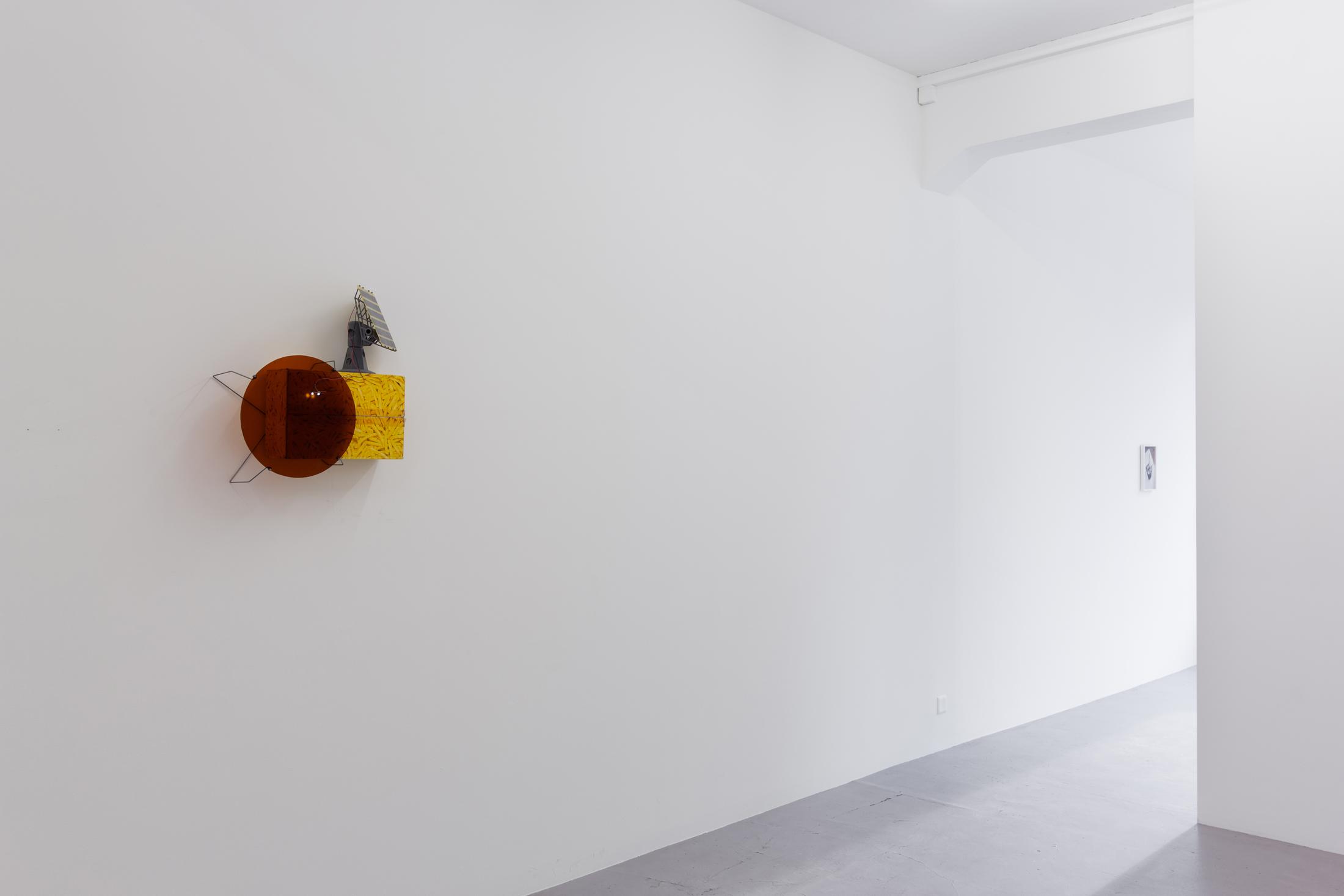 Exhibition View Partrick Hari Soloshow «diese ecke wurde als verloren aufgegeben / view on Mask (hommage to Andrea Fraser), 2018» at Bolte Lang, Zurich / Courtesy: the artist and Bolte Lang, Zurich