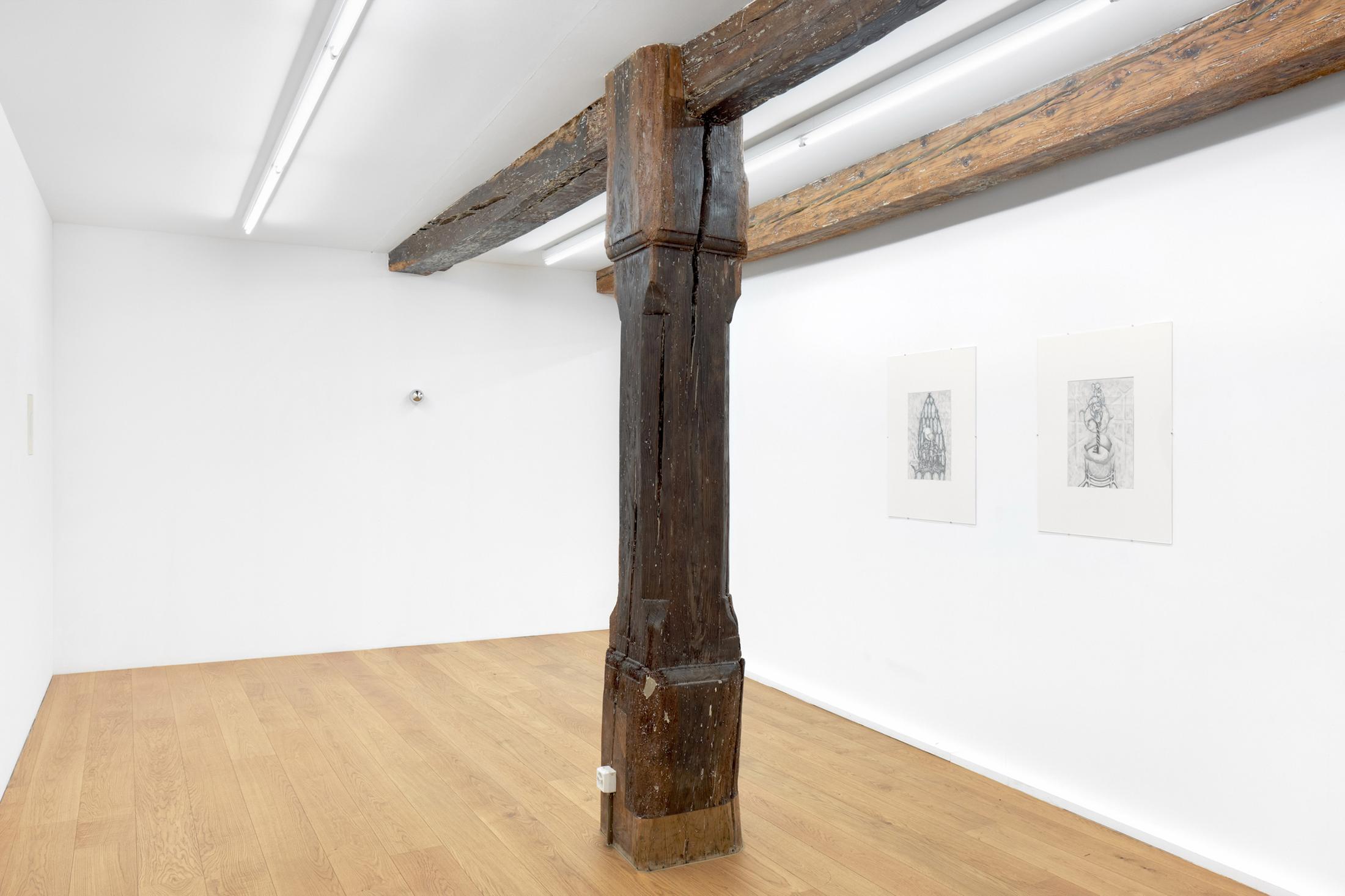 Exhibition View Groupshow «Silver Lake» with Paul Czerlitzki, Anna Fehr, Elin Gonzalez at Kirchgasse, Steckborn, 2018 / Courtesy: the artist and Kirchgasse