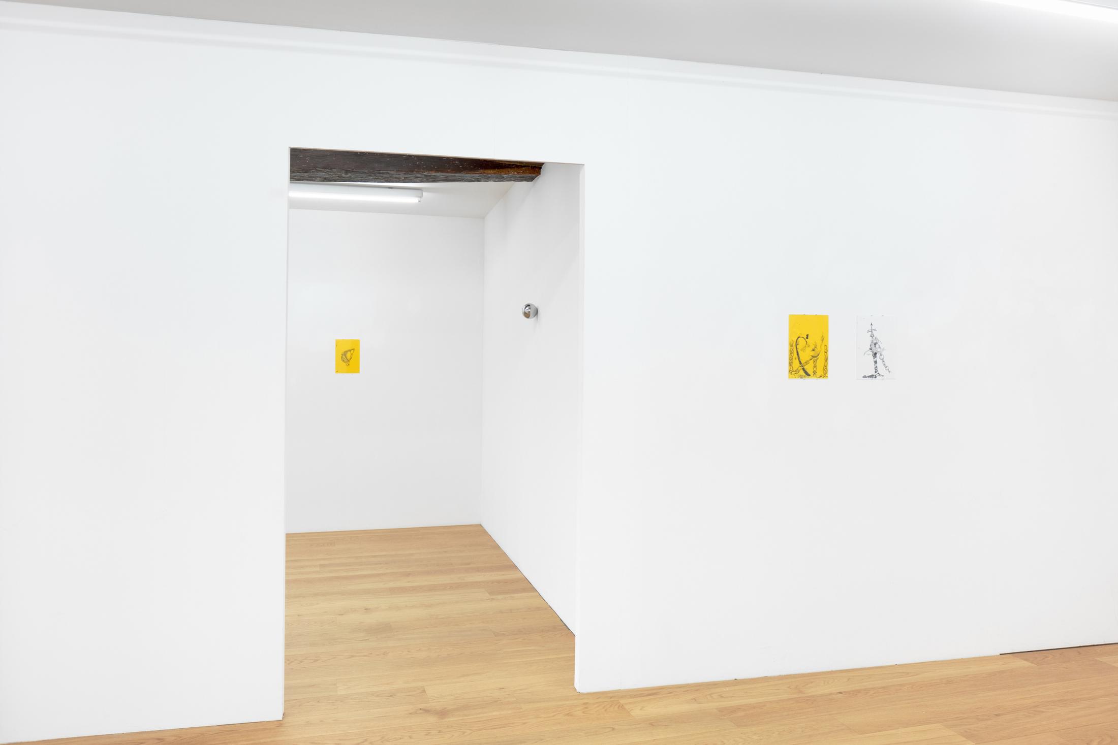 Exhibition View Groupshow «Silver Lake» with Paul Czerlitzki, Anna Fehr, Elin Gonzalez at Kirchgasse, Steckborn, 2018 / Courtesy: the artist and Kirchgasse