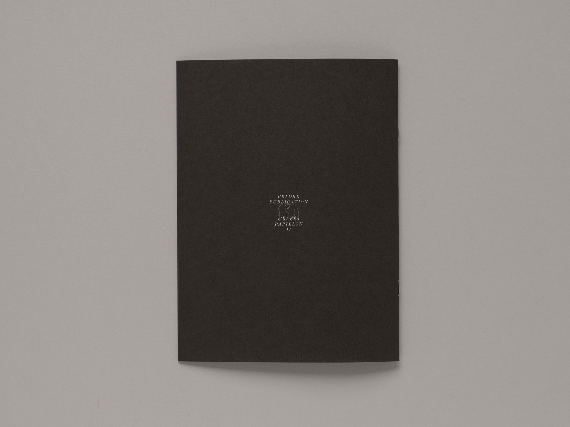 Paul Paillet, BRUME BOURGEON BRISE SOLEIL, brochure, 12 pages, published in the Before publication collection, which gathers the pre-publications; single booklets from 4 to 24 pages, 17.2 × 23.5 cm, offset, black/white, stapled binding, 250 copies; of authors' texts or artists' inserts, which will appear regularly and as a preview before their final publication in L'Effet papillon II (second volume of L'Effet papillon, 1989 - 2007, catalogue of the Centre d'édition contemporaine published in 2008) / Graphic design: Niels Wehrspann, Lausanne / Edition of the Centre d'édition contemporaine, Geneva, 2020 / This publication was inspired by the novel Les Météores by Michel Tournier and by the song, Coimbra (1930) by José Galhardo, whose French version, April in Portugal (1947) was written by Jacques Larue and the English version April in Portugal (1947) by Jimmy Kennedy / Photo: © Sandra Pointet / Courtesy: Centre d’édition contemporaine, Geneva