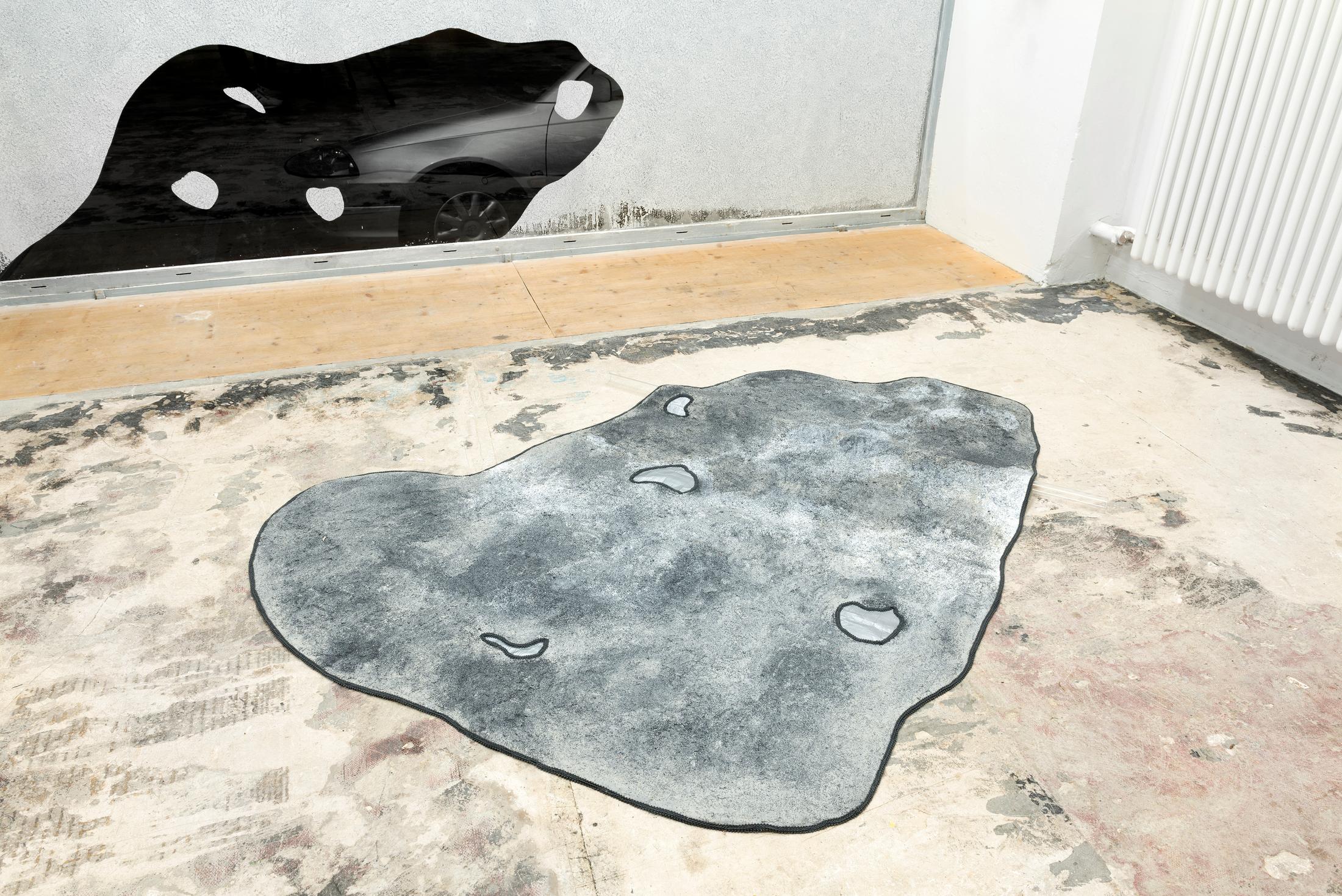 Exhibition View Groupshow «Peinture Jaune; view on Pauline Cordier, Rou, 2019» at Sattelkammer, Bern / Photo: Samuel Rauber / Courtesy: the artist and Sattelkammer, Bern