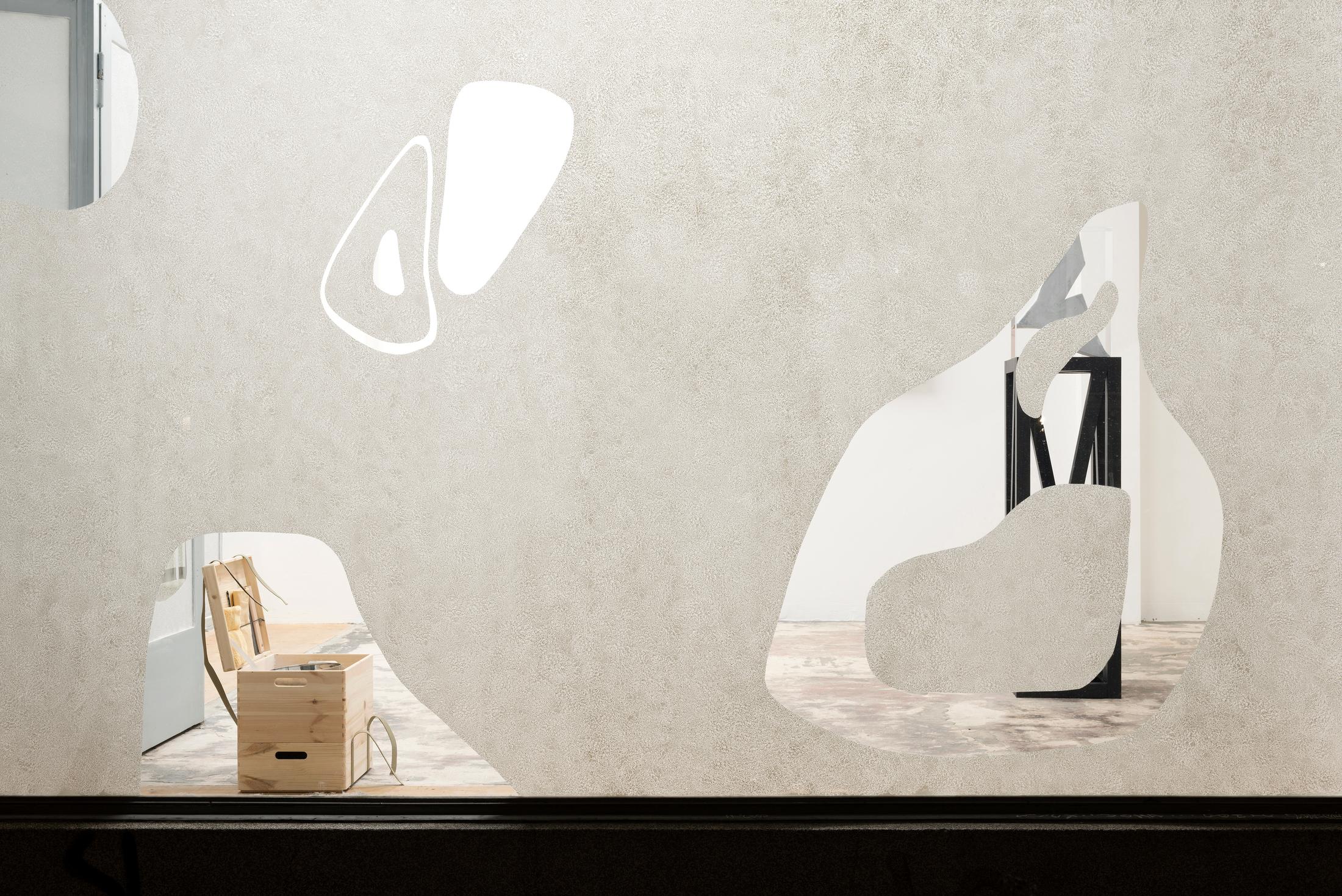 Exhibition View Groupshow «Peinture Jaune; view on Johanna Martins, Fenêtres, 2019» at Sattelkammer, Bern / Photo: Samuel Rauber / Courtesy: the artist and Sattelkammer, Bern