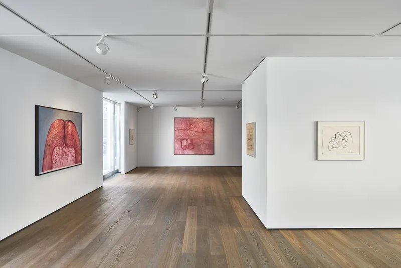 Exhibition View Philip Guston Solo Show «Transformation» at Hauser & Wirth, St. Moritz, 2020 / © The Estate of Philip Guston / Photo: Jon Etter / Courtesy: the Estate and Hauser & Wirth