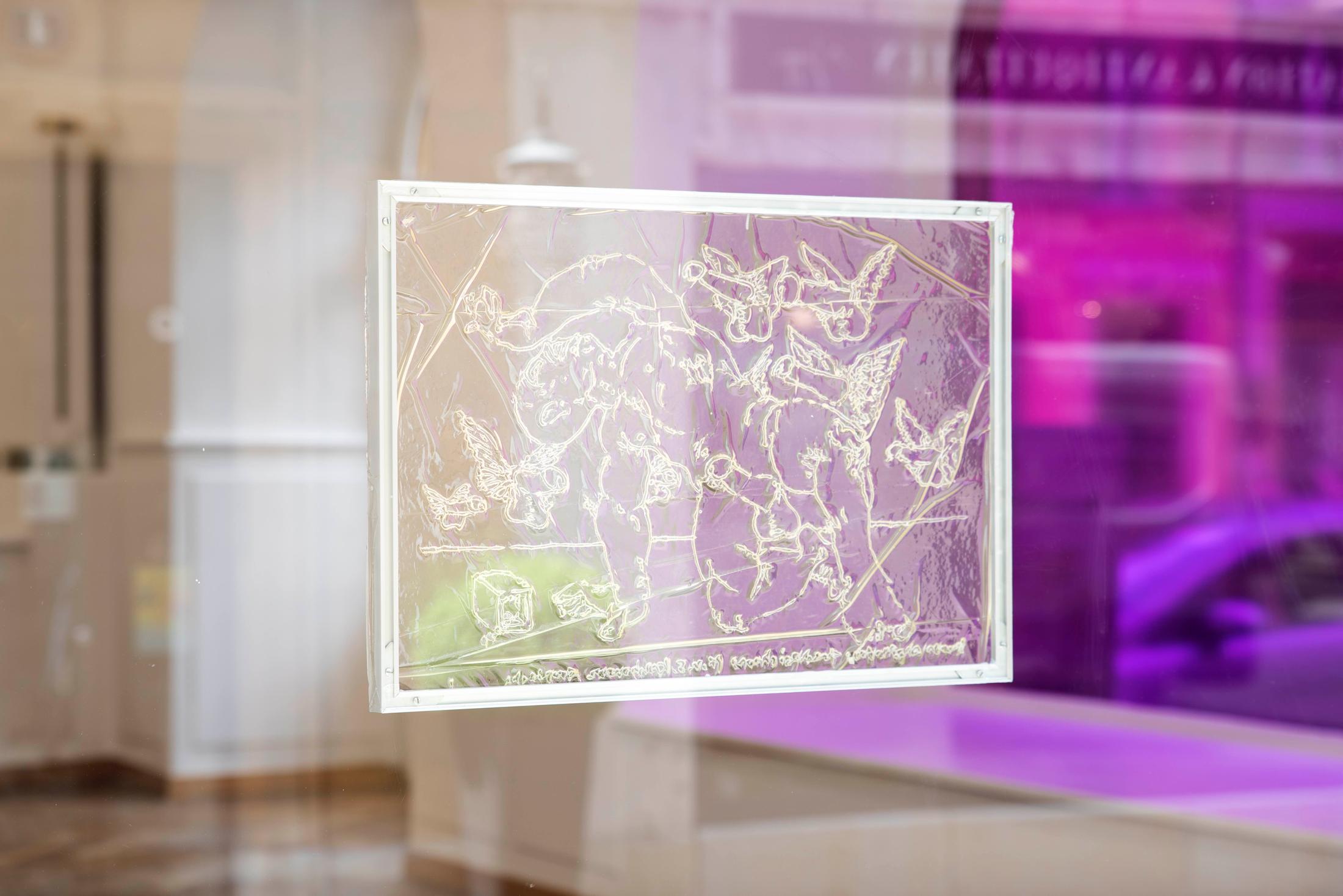 Exhibition View Philip Ortelli and Sandar Tun Tun Duo Show «Casting Shades at New Moon» at KRONE COURONNE, Biel, 2021 / Photo: James Bantone / Courtesy: artists and KRONE COURONNE Biel