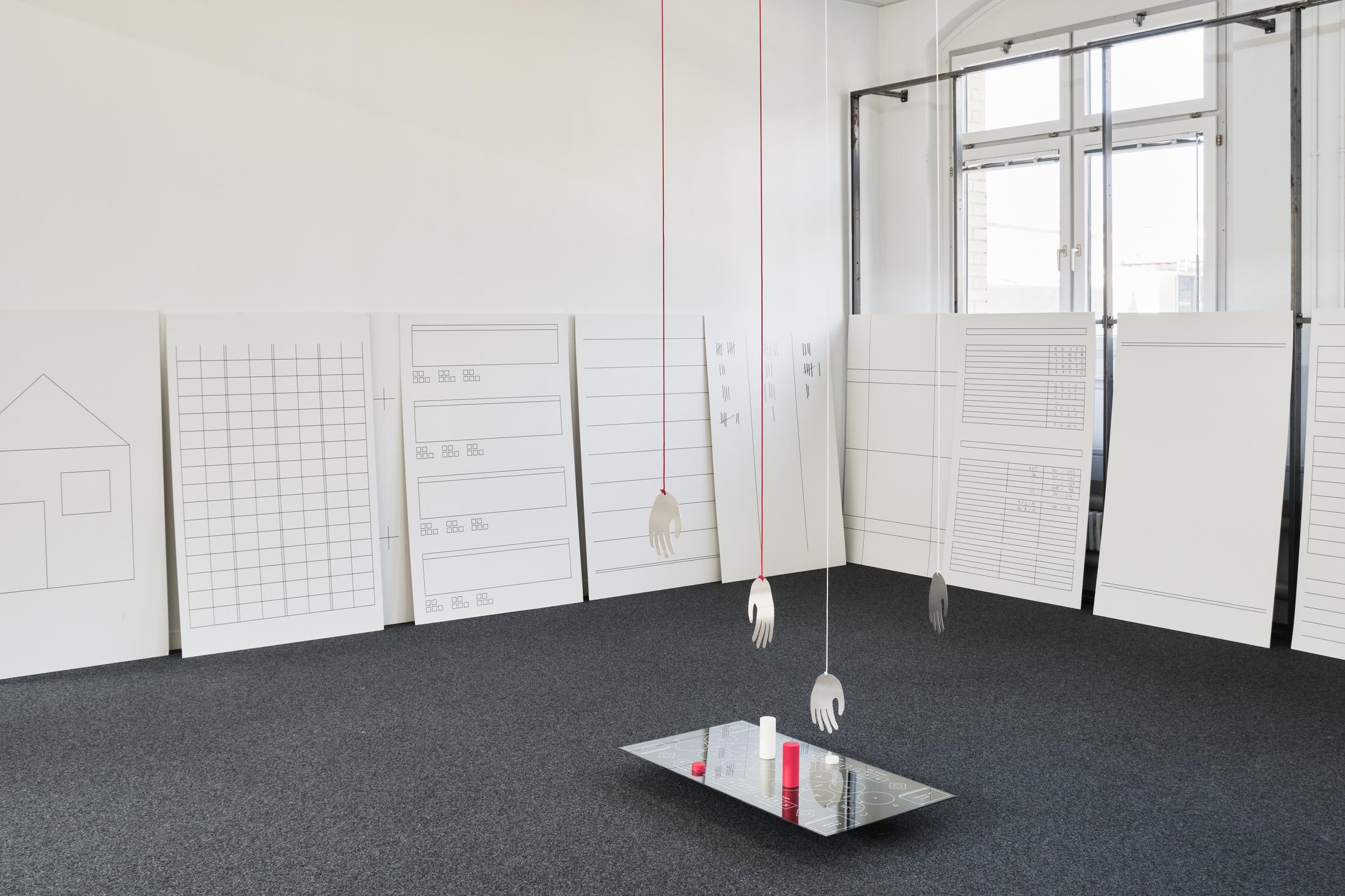 Exhibition View Philip Ullrich Solo Show «Remmidemmi in der Spielhölle (The Game Show)» at unanimous consent, Zurich, 2023 / Photo: Philip Ullrich / Courtesy: the artist and unanimous consent
