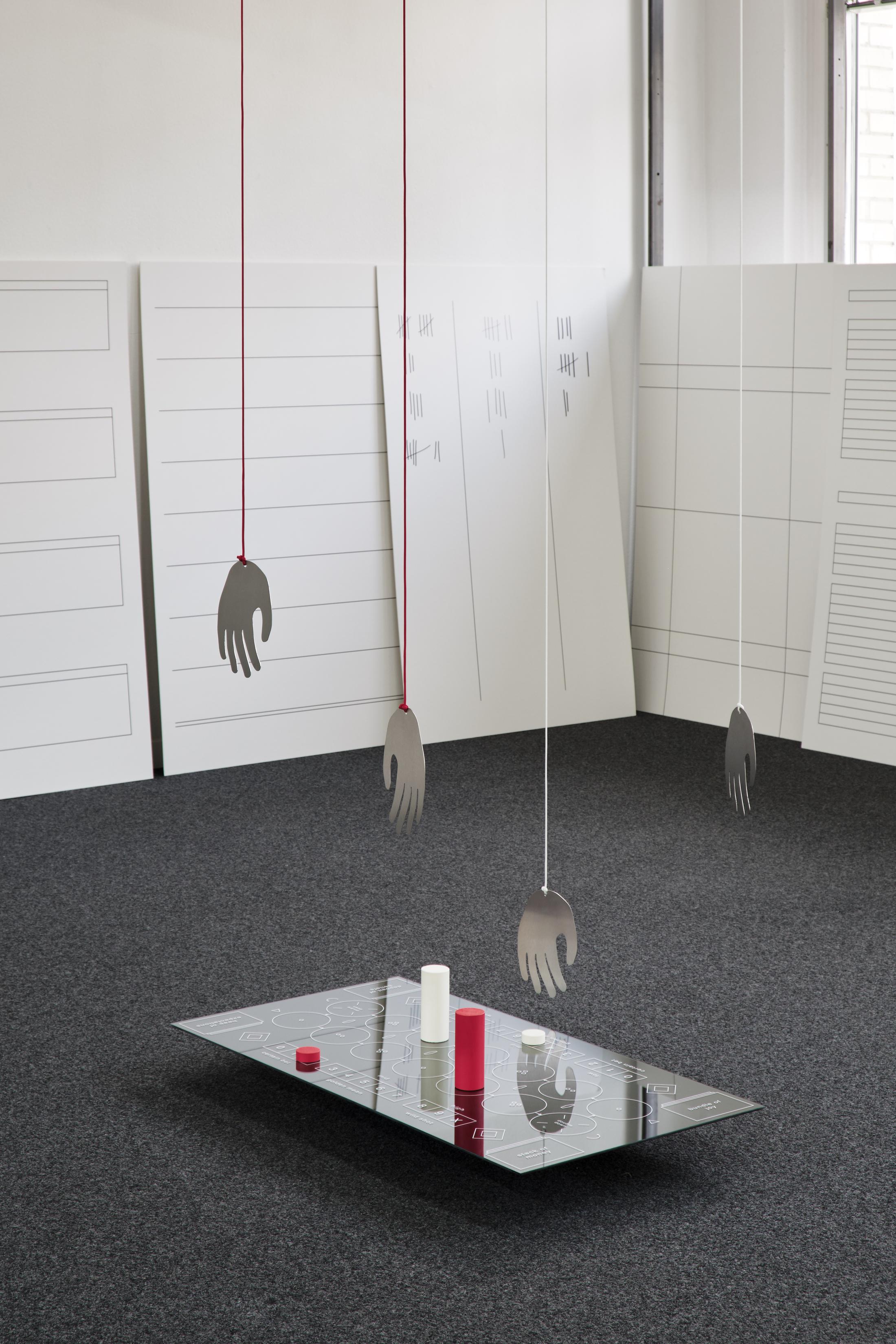 Exhibition View Philip Ullrich Solo Show «Remmidemmi in der Spielhölle (The Game Show)» at unanimous consent, Zurich, 2023 / Photo: Philip Ullrich / Courtesy: the artist and unanimous consent