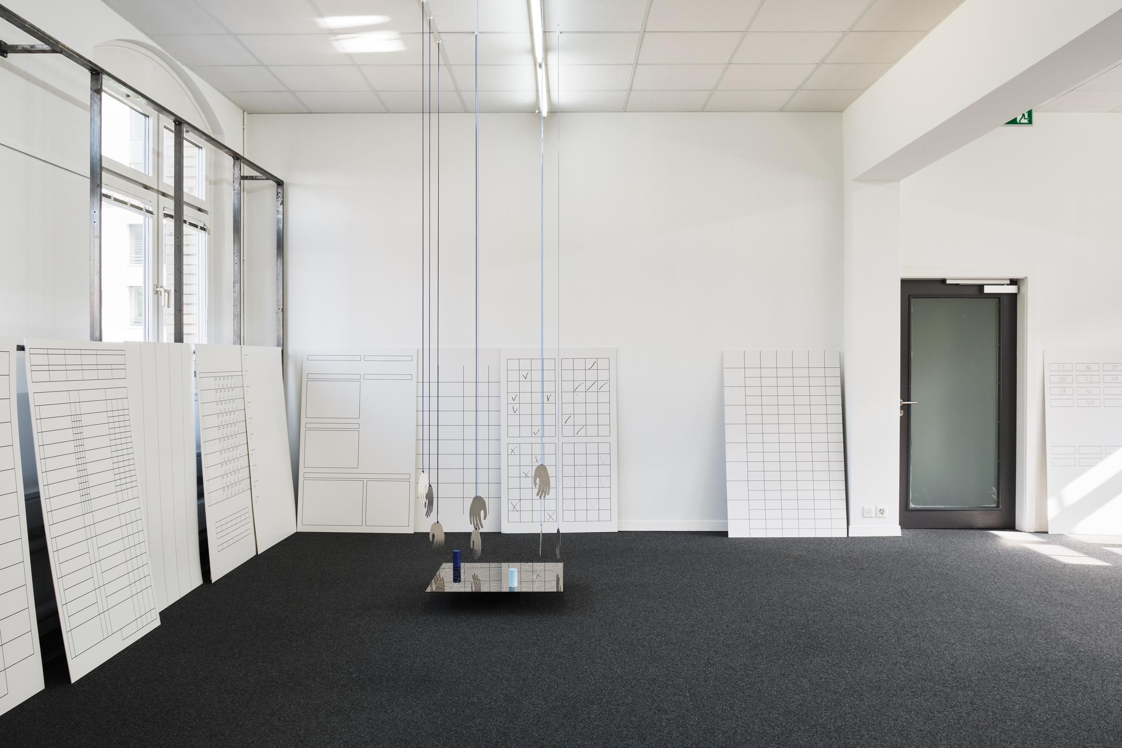 Exhibition View Philip Ullrich Solo Show «Remmidemmi in der Spielhölle (The Game Show)» at unanimous consent, Zurich, 2023 / Photo: Philip Ullrich / Courtesy: the artist and unanimous consent