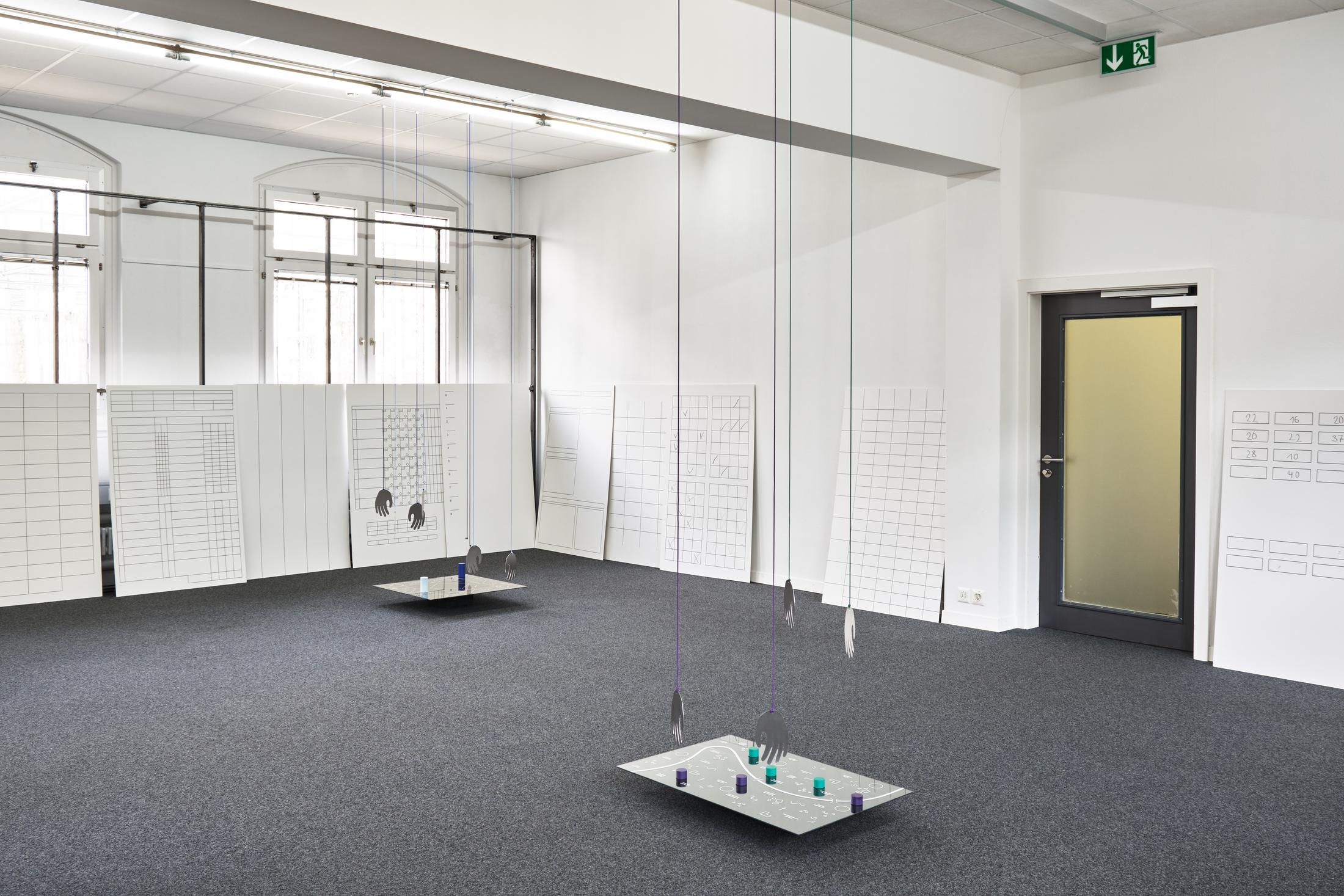 Exhibition View Philip Ullrich Solo Show «Remmidemmi in der Spielhölle (The Game Show)» at unanimous consent, Zurich, 2023 / Photo: Philip Ullrich / Courtesy: the artist and unanimous consent