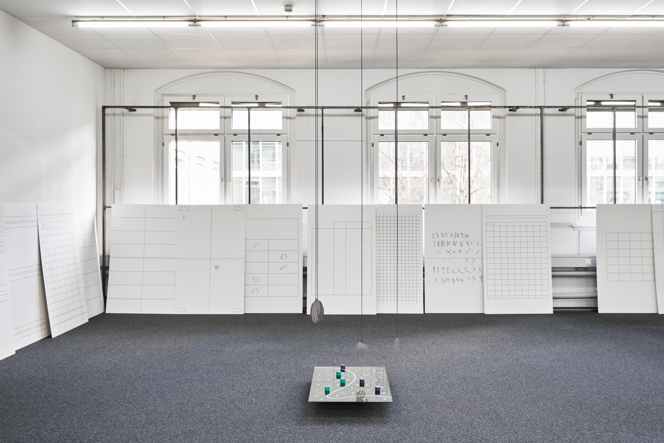 Exhibition View Philip Ullrich Solo Show «Remmidemmi in der Spielhölle (The Game Show)» at unanimous consent, Zurich, 2023 / Photo: Philip Ullrich / Courtesy: the artist and unanimous consent