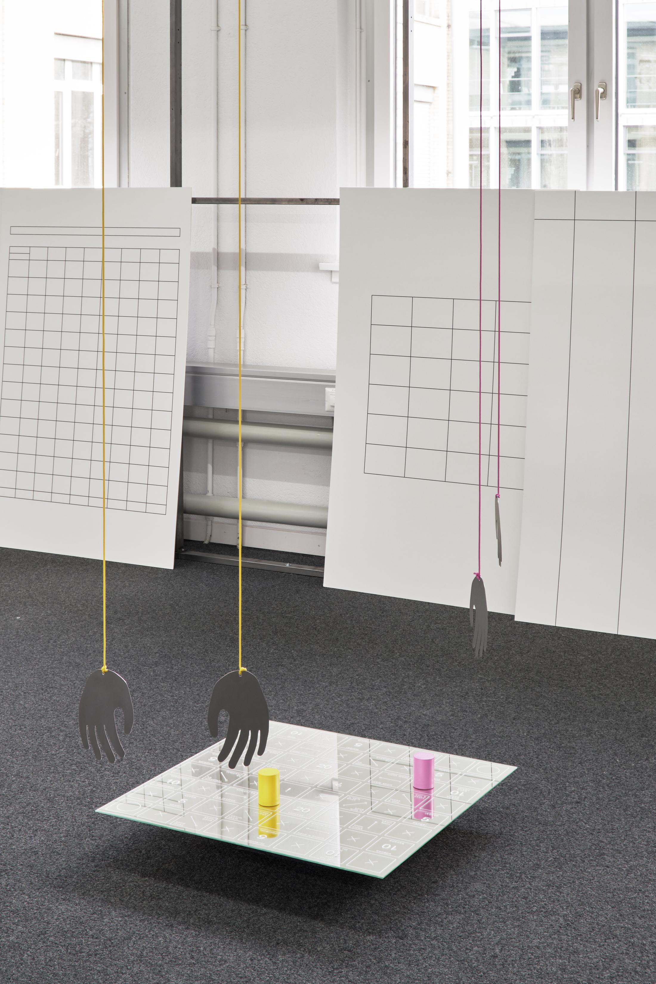 Exhibition View Philip Ullrich Solo Show «Remmidemmi in der Spielhölle (The Game Show)» at unanimous consent, Zurich, 2023 / Photo: Philip Ullrich / Courtesy: the artist and unanimous consent