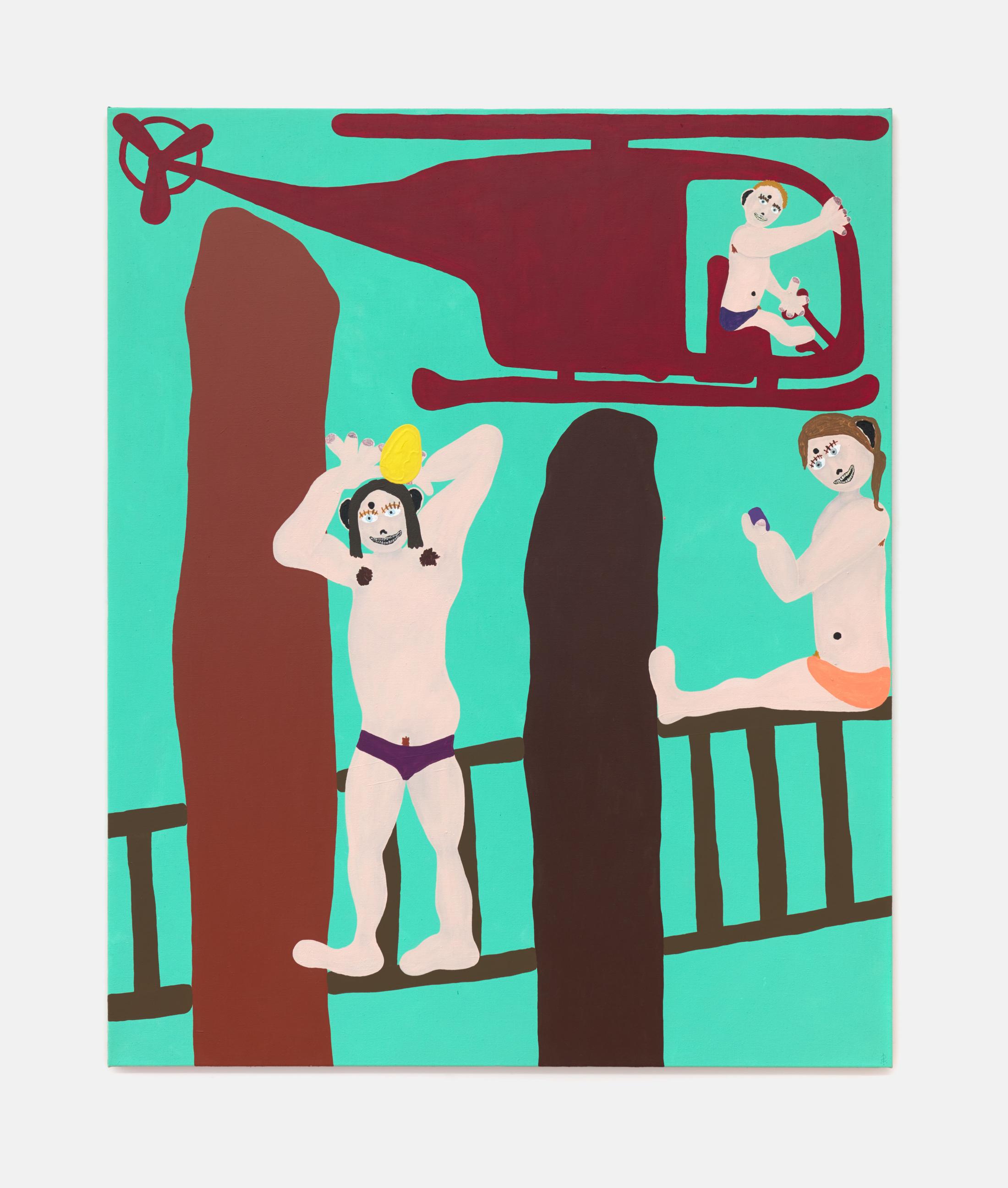 Exhibition View Philipp Schwalb Soloshow «O  Ich T ; view on Endlich die MondPapaya oder Wie lange das Sammeln im Urwald noch dauert, 2019» at Kirchgasse, Steckborn / Courtesy: the artist and Kirchgasse