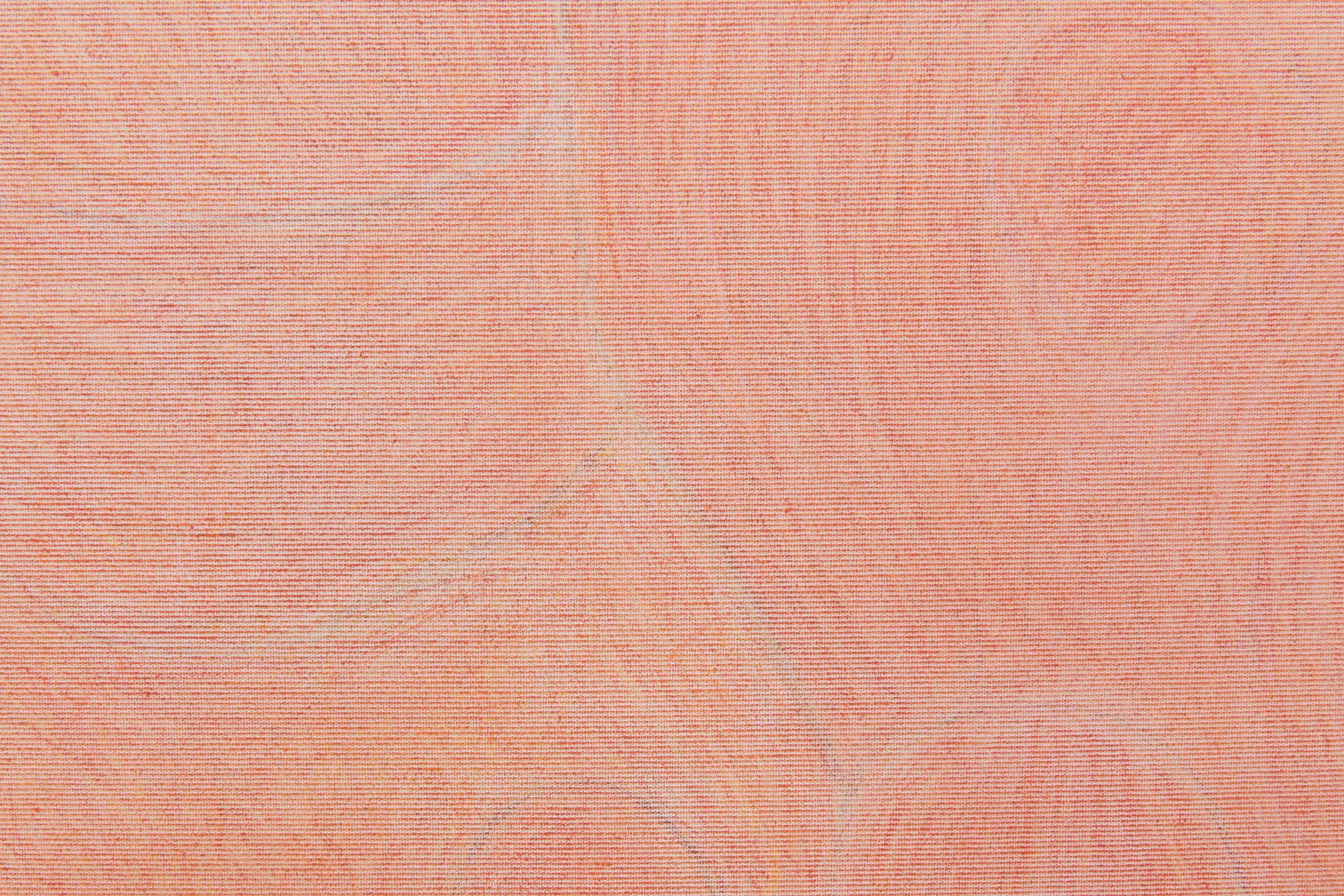 Exhibition View Groupshow «Plattform20; view on Melanie Akeret, rot, orange, braun ?, 2020, Coloured pencils on canvas, 190 x 145cm (detail)» at Fri Art, Fribourg, 2020 / Photo: © Guillaume Python / Courtesy: the artists and Fri Art