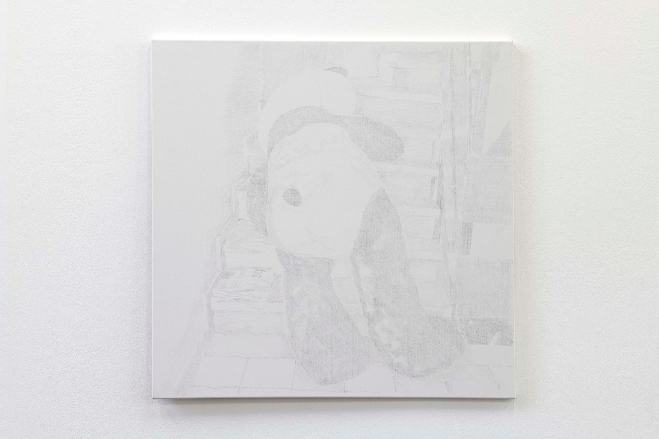 Exhibition View Groupshow «Plattform20; view on Melanie Akeret, Untitled, 2020, Pencils on canvas, 89 × 95cm» at Fri Art, Fribourg, 2020 / Photo: © Guillaume Python / Courtesy: the artists and Fri Art