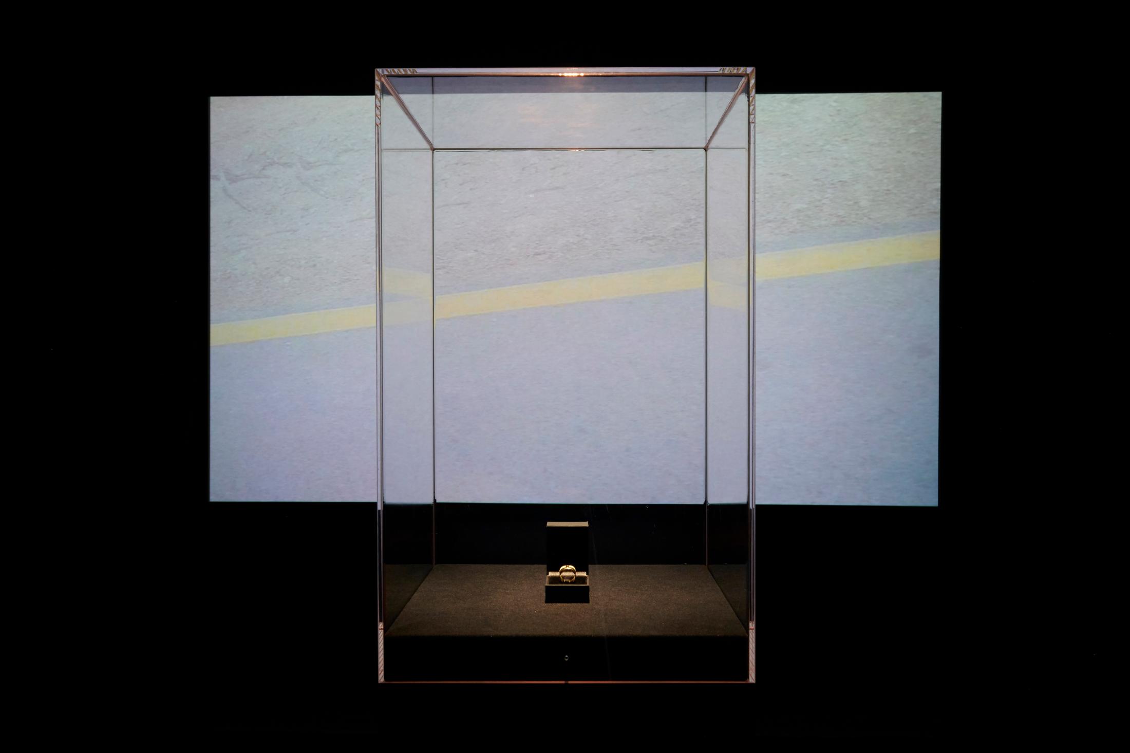 Exhibition View Groupshow «Plattform20; view on Sherian Mohammed Forster, I just went Rick the Ruler with the Jeweller, 2020» at Fri Art, Fribourg, 2020 / Photo: © Guillaume Python / Courtesy: the artists and Fri Art