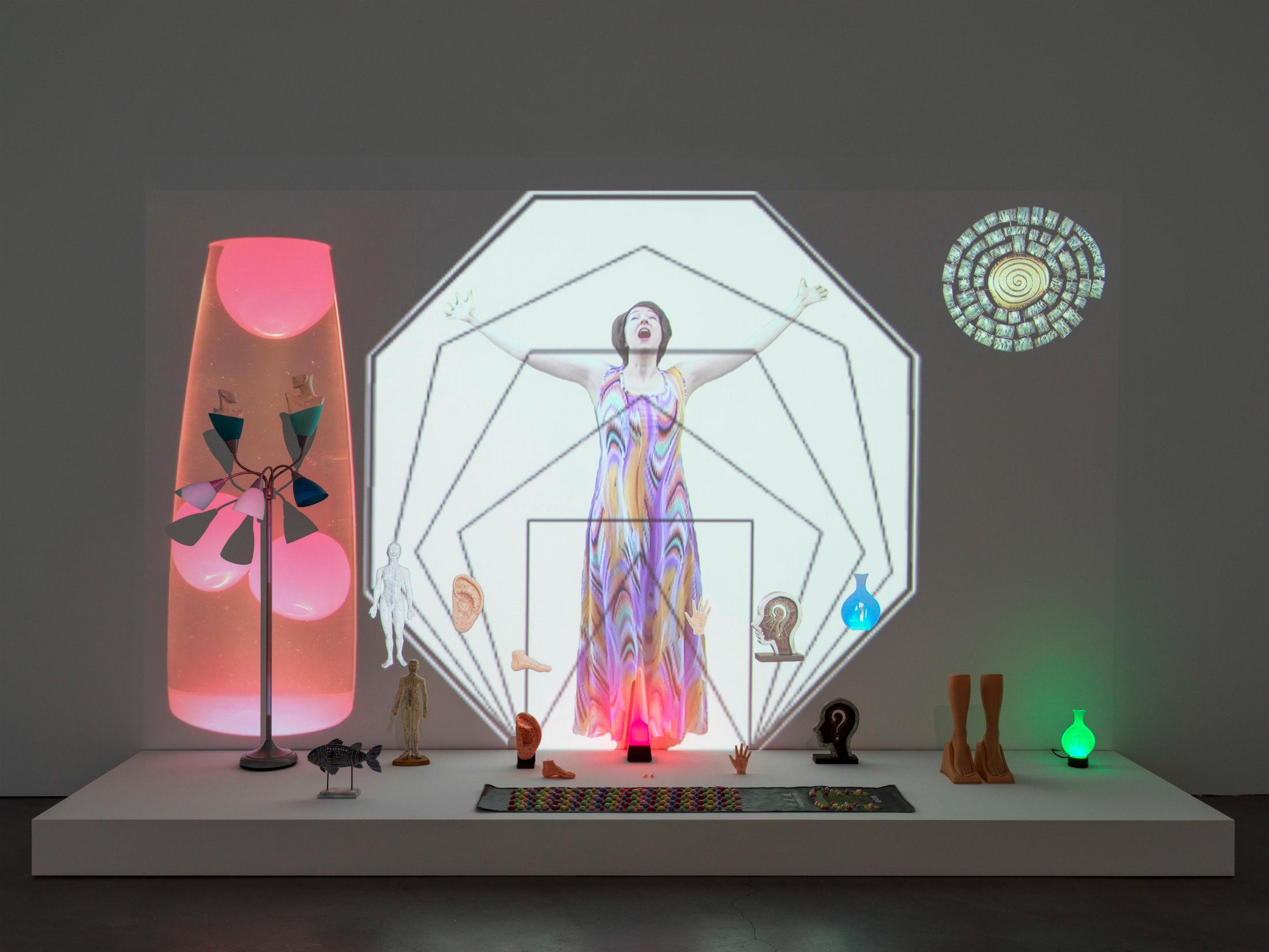 Exhibition View Groupshow «Producing Futures ; view on My Personal Measurements, 2018-19, (Courtesy: the artist and Galerie Gregor Staiger, Zurich)» at Migros Museum, Zurich / Photo: Stefan Altenburger