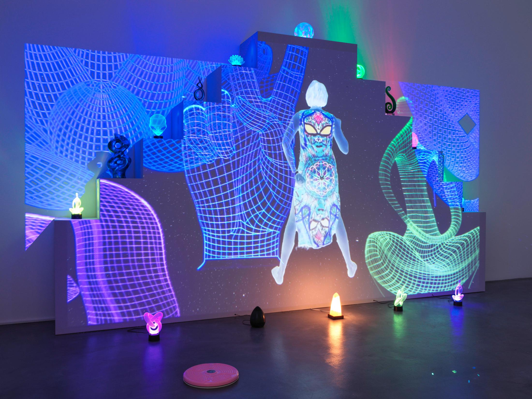 Exhibition View Groupshow «Producing Futures ; view on My Personal Measurements, 2018-19, (Courtesy: the artist and Galerie Gregor Staiger, Zurich)» at Migros Museum, Zurich / Photo: Stefan Altenburger