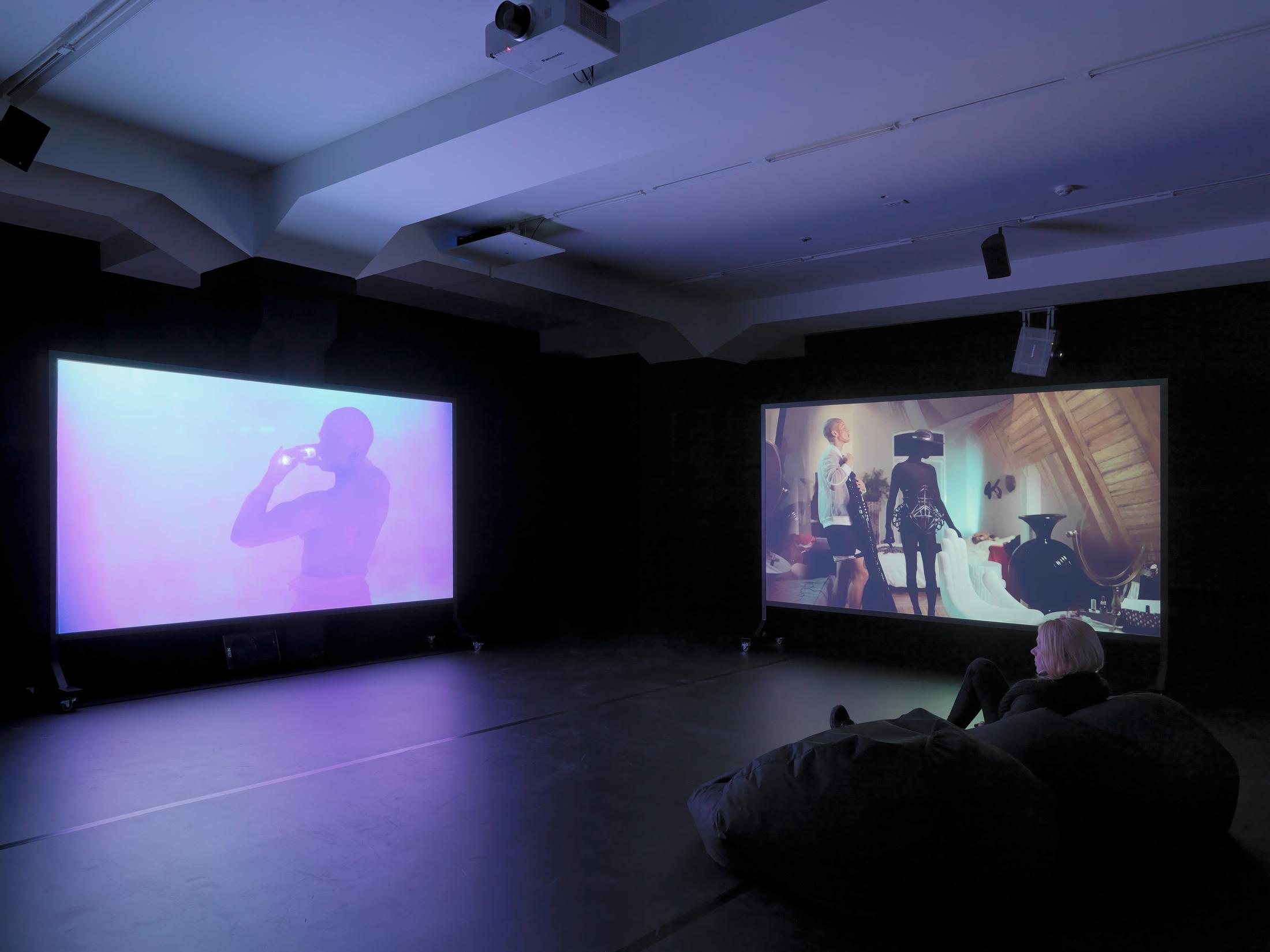 Exhibition View Groupshow «Producing Futures ; view on Wu Tsang, A Day in the Life of Bliss, 2014, Collection of Migros Museum for Contemporary Art» at Migros Museum, Zurich / Photo: Lorenzo Pusterla