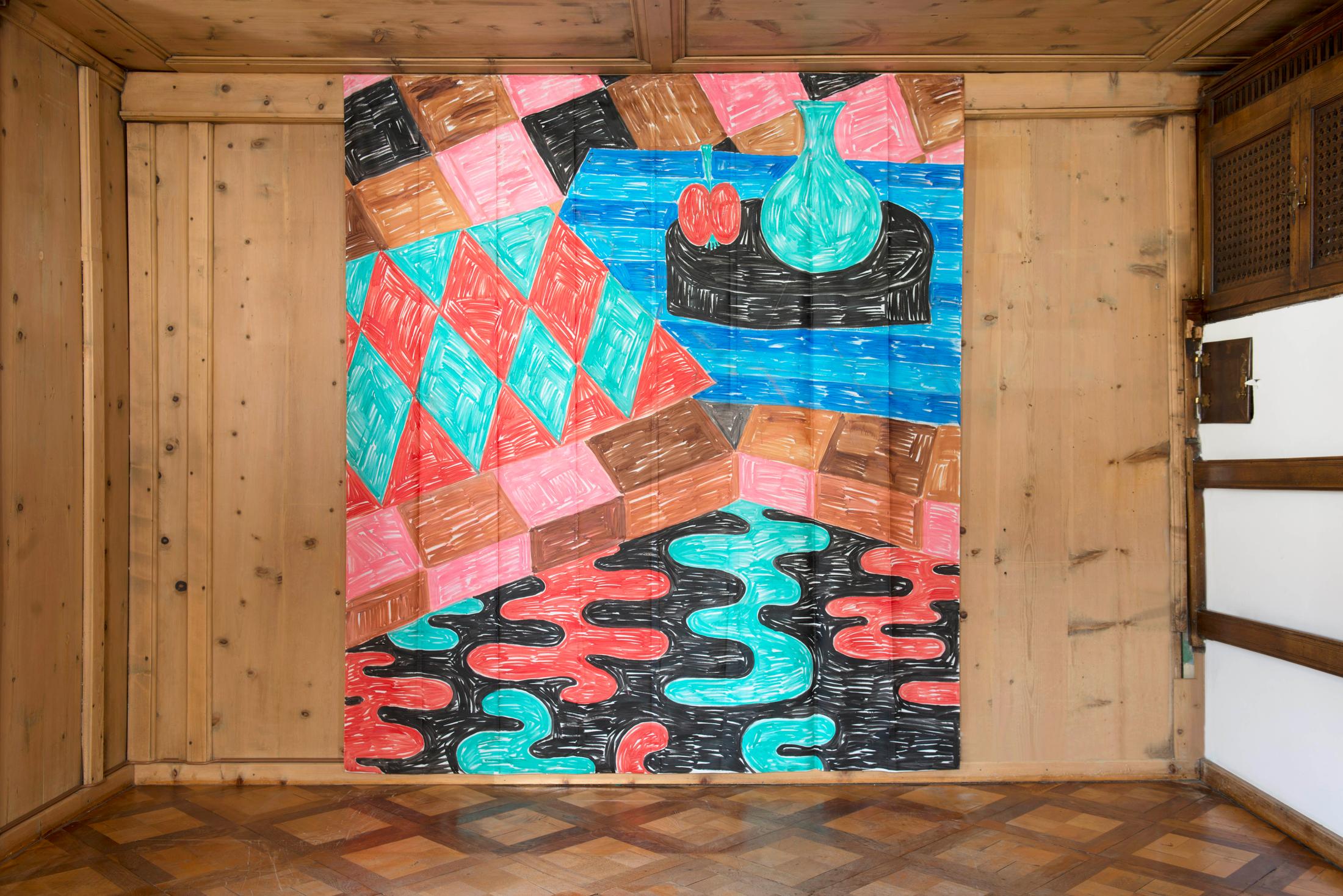 Exhibition View Rade Petrasevic Soloshow «Where is Everybody?; view on Dunno Yet 4, 2019» at Alma Zevi, Celerina, 2019