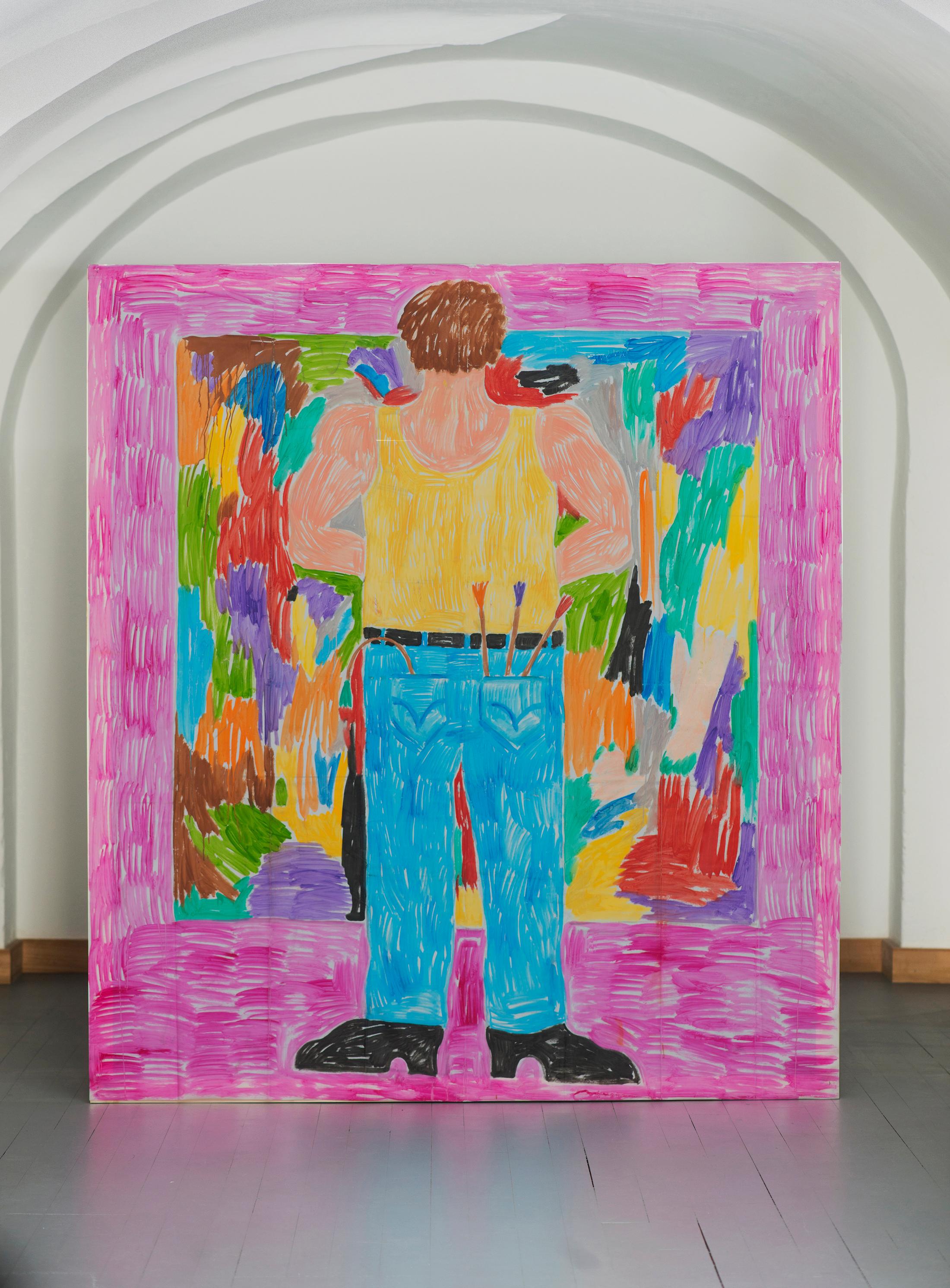 Exhibition View Rade Petrasevic Soloshow «Where is Everybody?; view on Wait, What!?» at Alma Zevi, Celerina, 2019