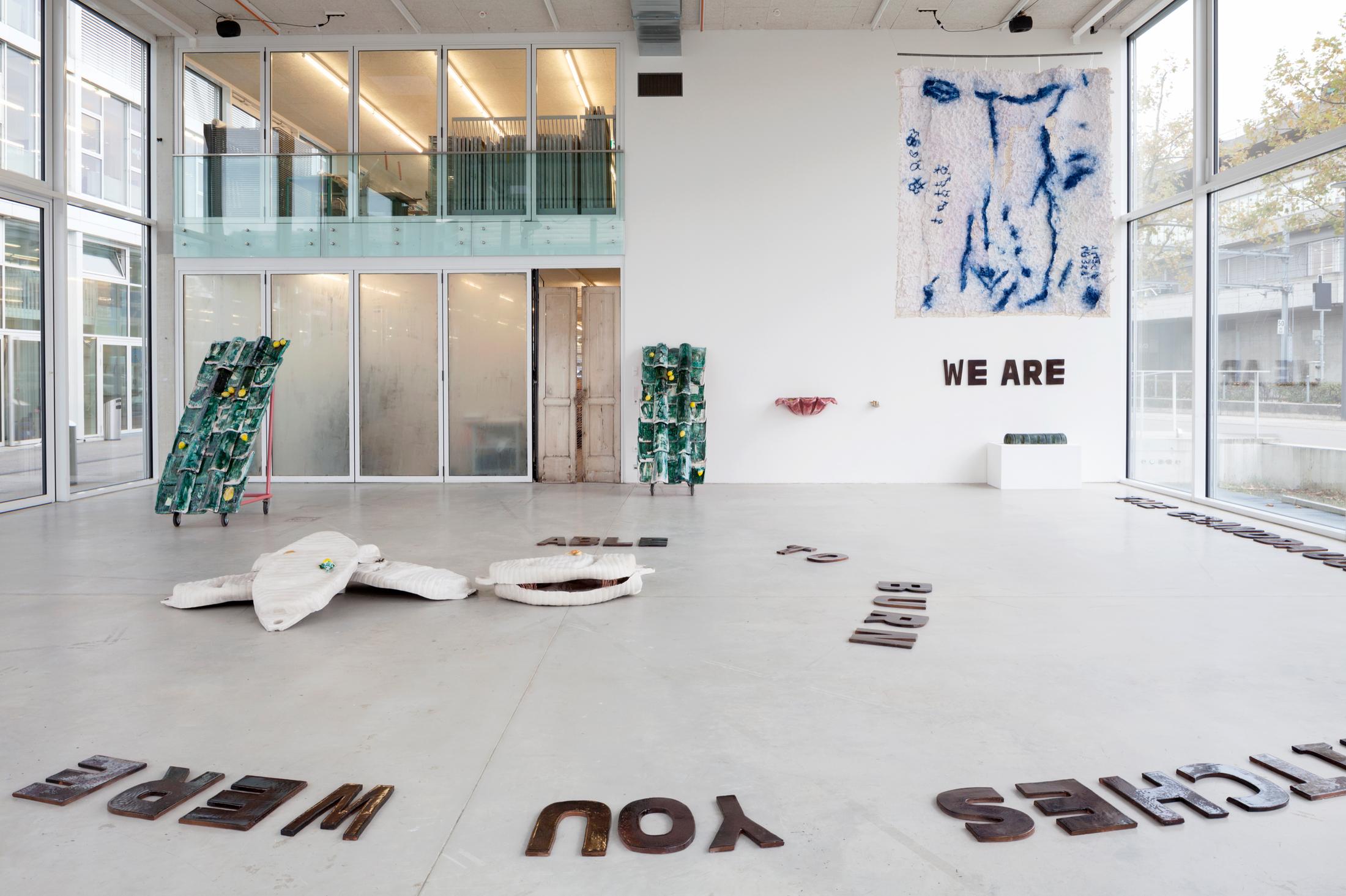 Exhibition View Raffaela Naldi Rossano Soloshow «I Confess» at der TANK, Art Institute HGK FHNW, Basel, 2019 / Photo: Guadalupe Ruiz / Courtesy: the artist