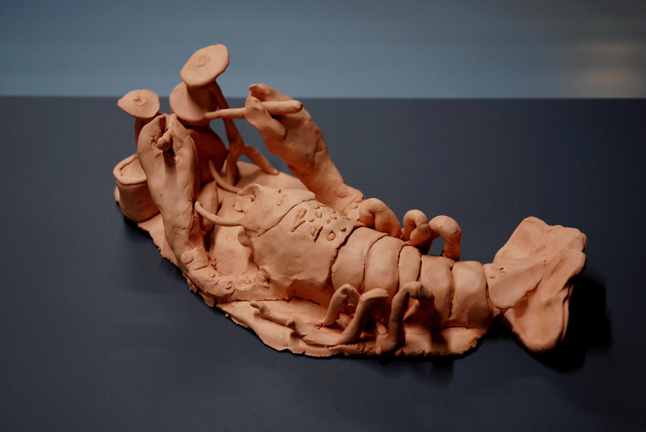 Exhibition View Raphael Stucky Solo Show «RO-RO-ROTATE; view on Raphael Stucky, Drumming (No. 2), 2020» at Le Manoir de la Ville de Martigny, Martigny, 2020 / Courtesy: © the artist and Le Manoir de la Ville de Martigny