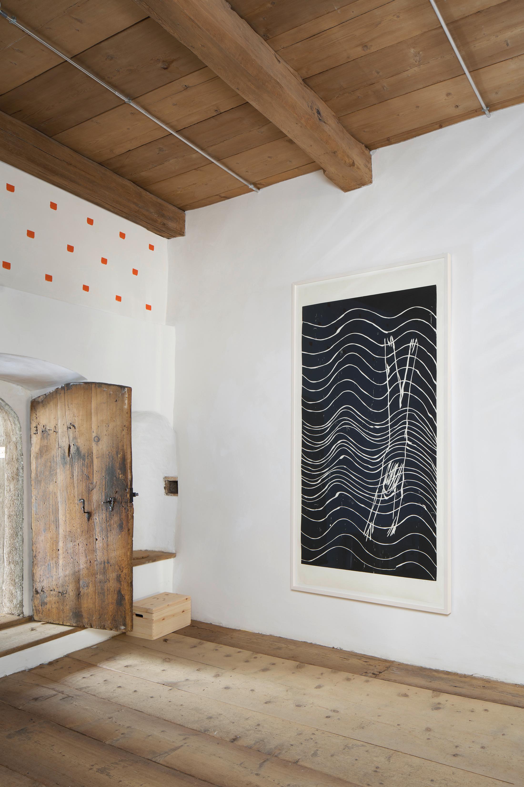 Installation View «REFLECTION about – about REFLECTION» with works by Andrea Büttner at Galerie Tschudi, Zuoz / Photo: Ralph Feiner / Courtesy: Galerie Tschudi, Zuoz and the Artist