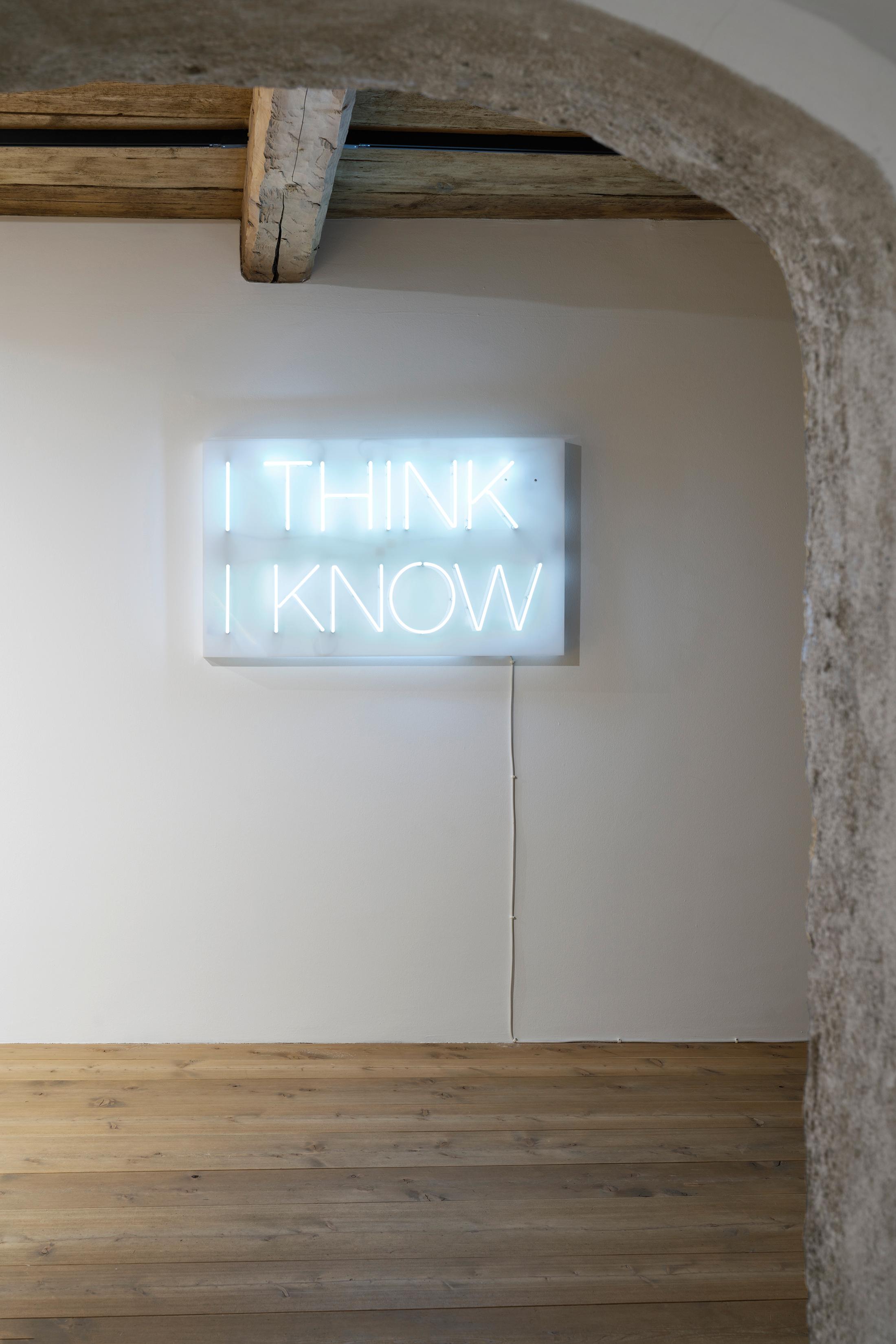 Installation View «REFLECTION about – about REFLECTION» with works by Bethan Huws at Galerie Tschudi, Zuoz / Photo: Ralph Feiner / Courtesy: Galerie Tschudi, Zuoz and the Artist