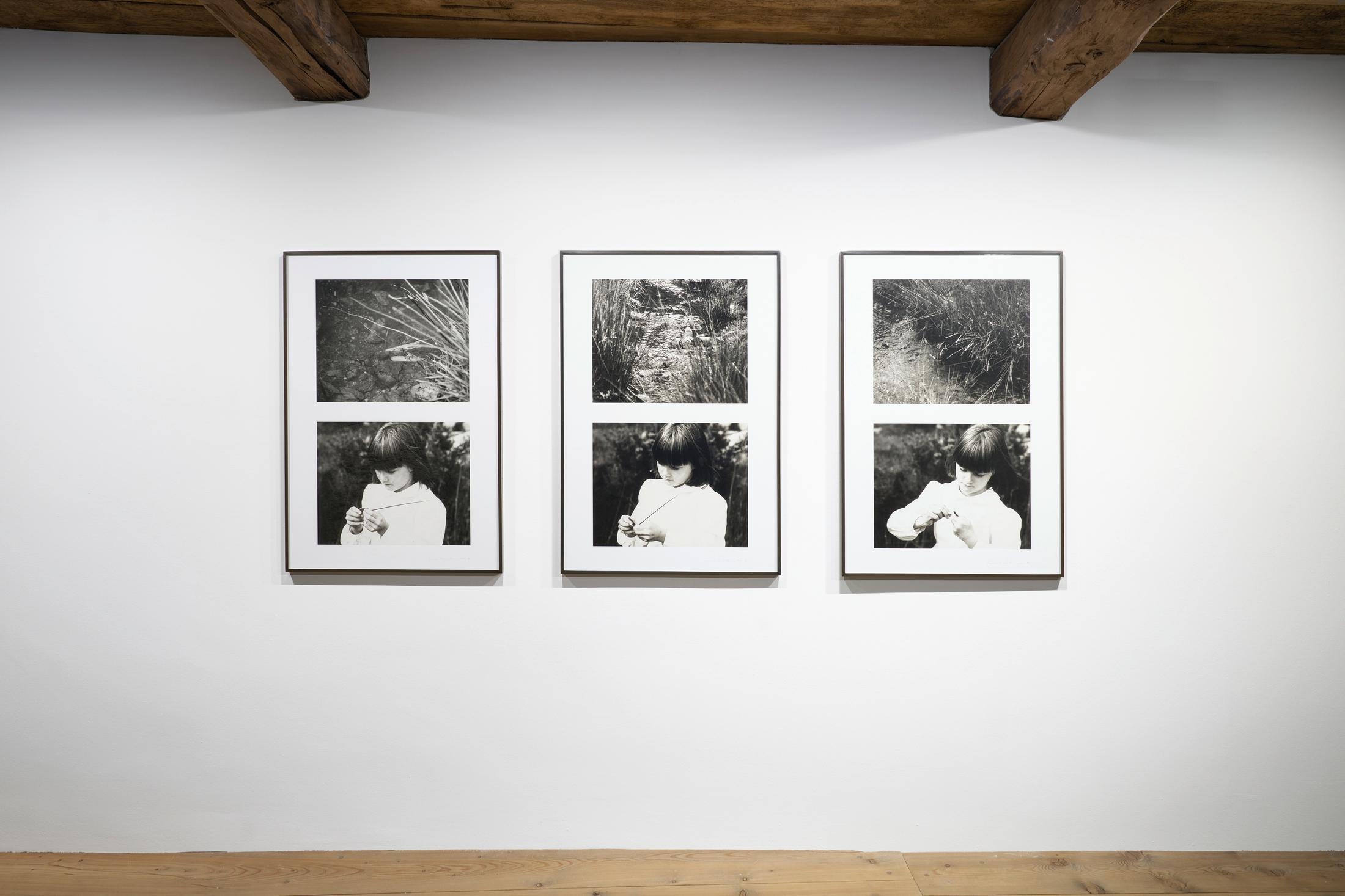 Installation View «REFLECTION about – about REFLECTION» with works by Bethan Huws at Galerie Tschudi, Zuoz / Photo: Ralph Feiner / Courtesy: Galerie Tschudi, Zuoz and the Artist