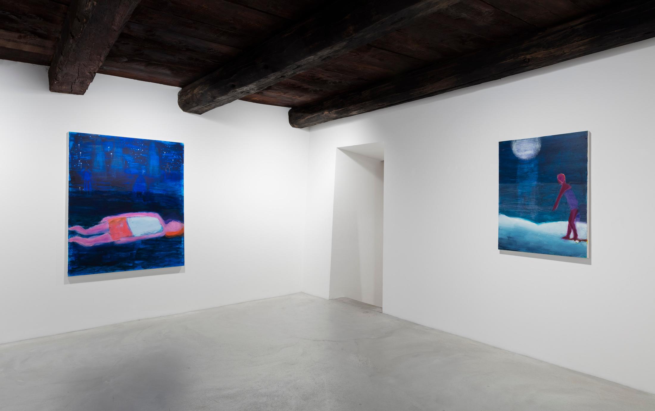 Installation View Katherine Bradford Groupshow "Reinventing the Figure" at Galleria Monica De Cardenas, / Courtesy: the gallery and the artists