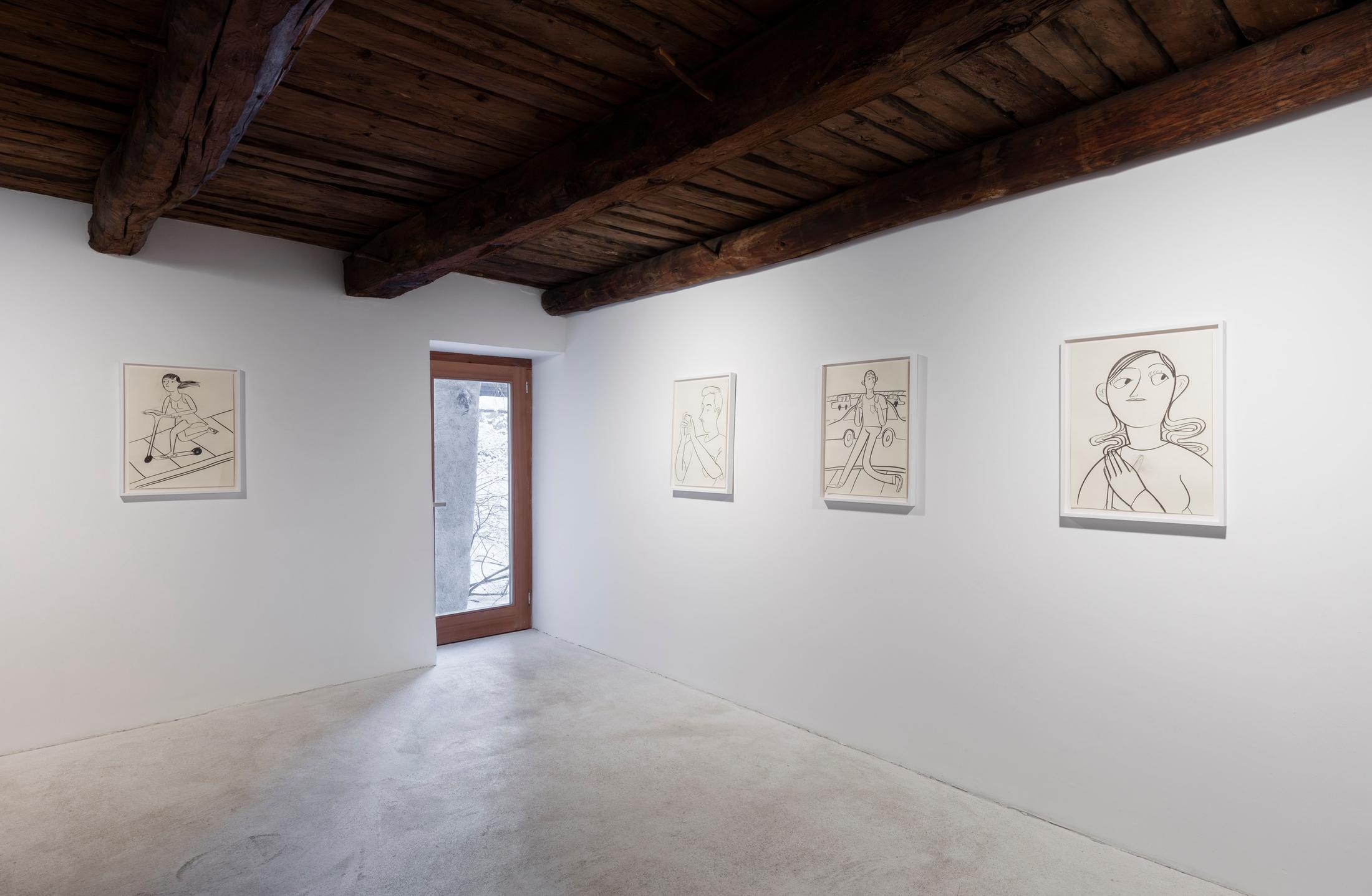 Installation View Grace Weaver Groupshow "Reinventing the Figure" at Galleria Monica De Cardenas / Courtesy: the gallery and the artists