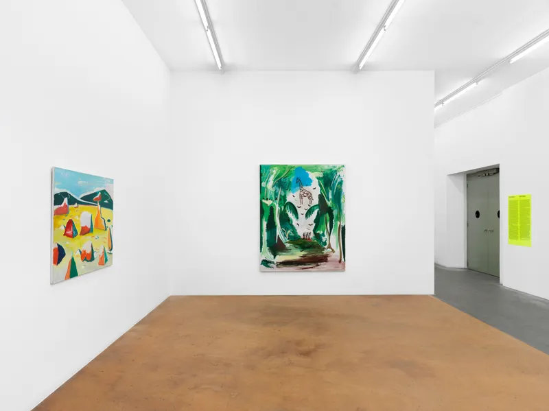 Exhibition View René Daniëls Soloshow «Fragments from an Unfinished Novel» at MAMCO, Geneva, 2019 / Photo: Annik Wetter / Courtesy: the artist and MAMCO, Geneva