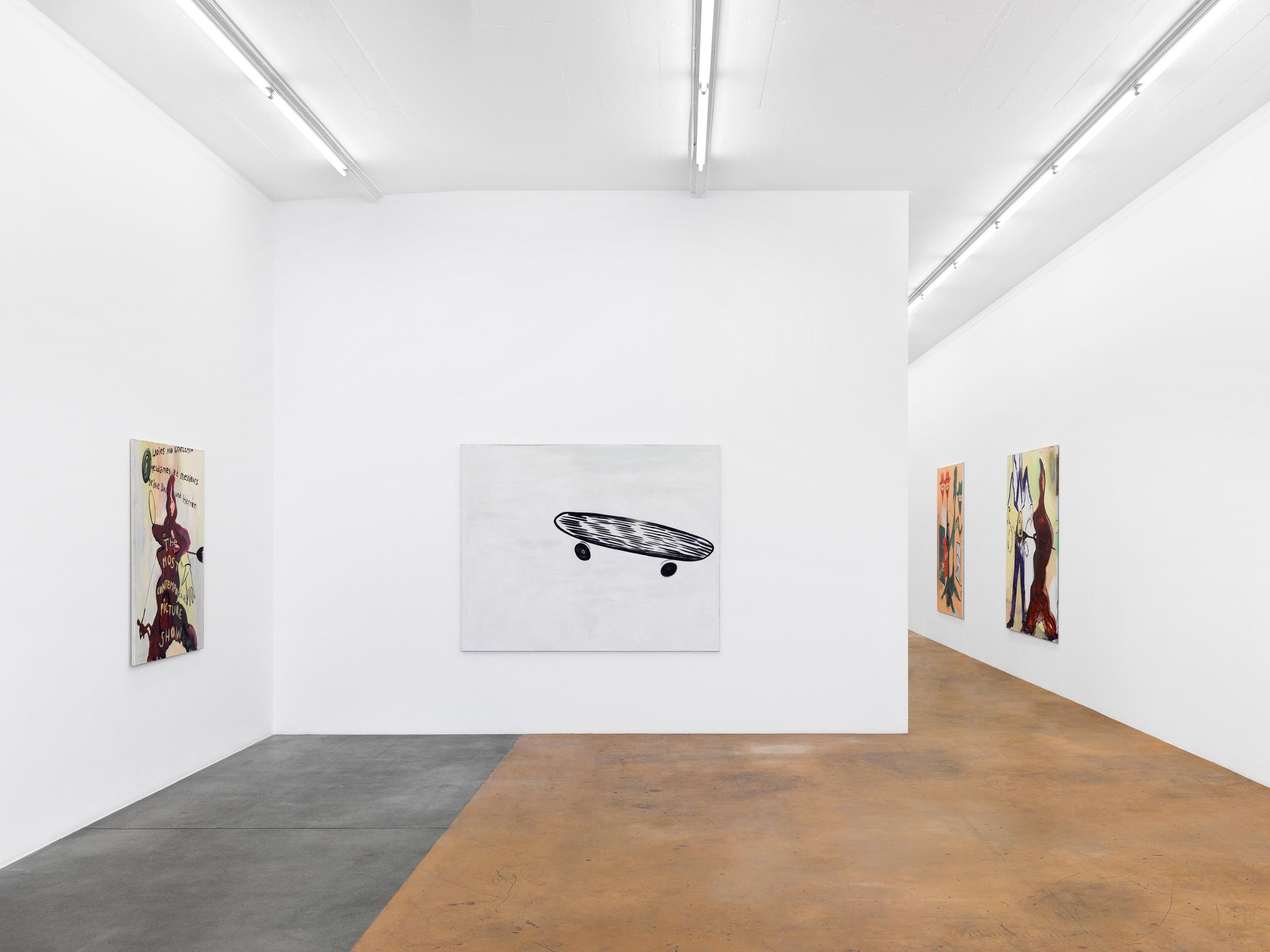 Exhibition View René Daniëls Soloshow «Fragments from an Unfinished Novel» at MAMCO, Geneva, 2019 / Photo: Annik Wetter / Courtesy: the artist and MAMCO, Geneva