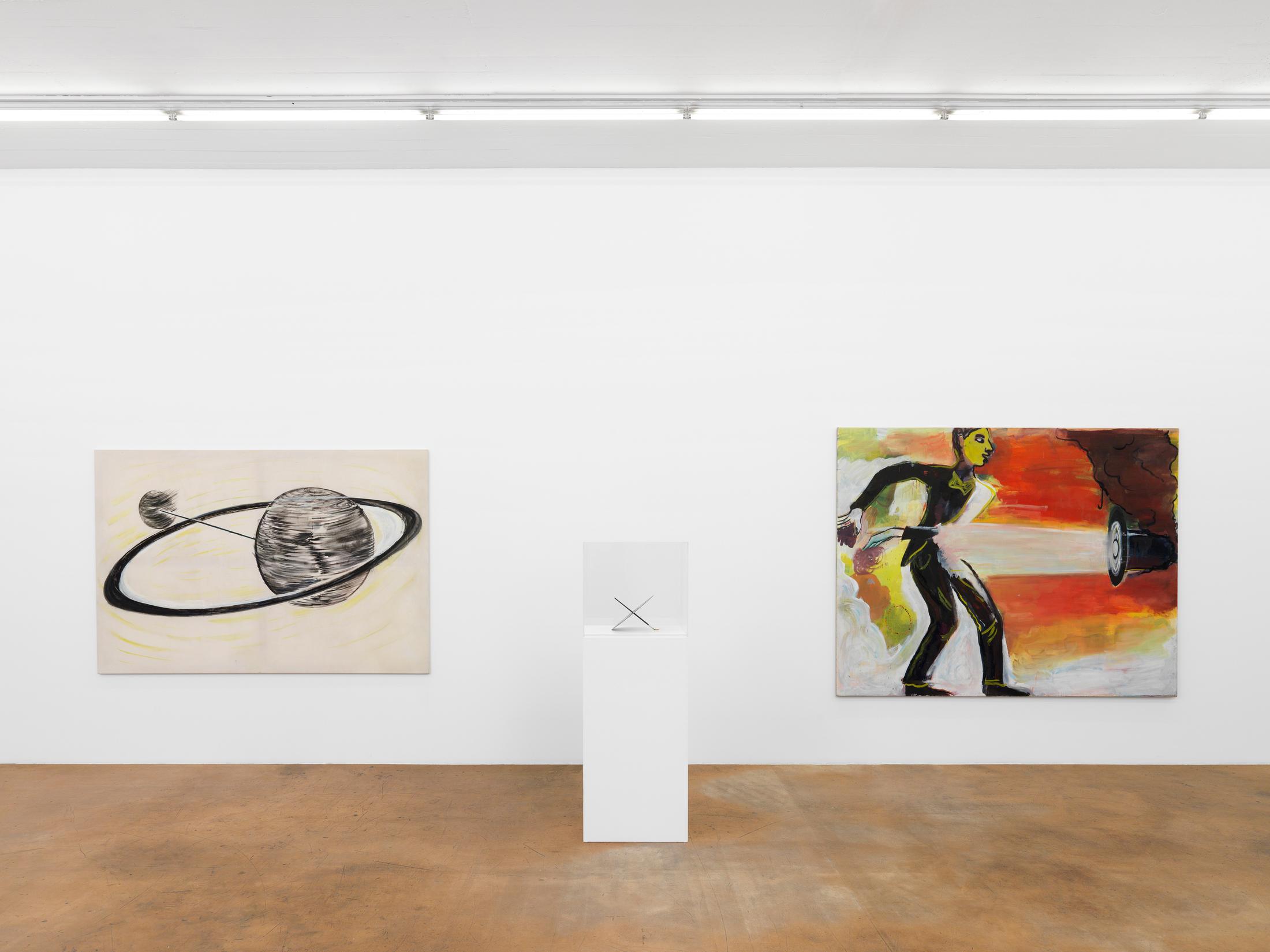 Exhibition View René Daniëls Soloshow «Fragments from an Unfinished Novel» at MAMCO, Geneva, 2019 / Photo: Annik Wetter / Courtesy: the artist and MAMCO, Geneva