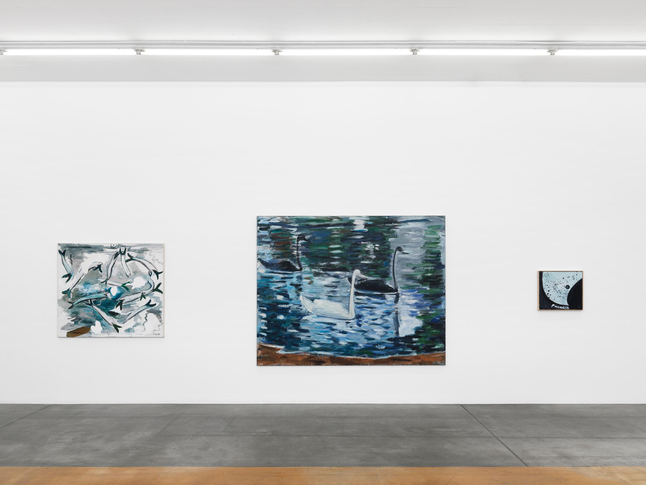 Exhibition View René Daniëls Soloshow «Fragments from an Unfinished Novel» at MAMCO, Geneva, 2019 / Photo: Annik Wetter / Courtesy: the artist and MAMCO, Geneva