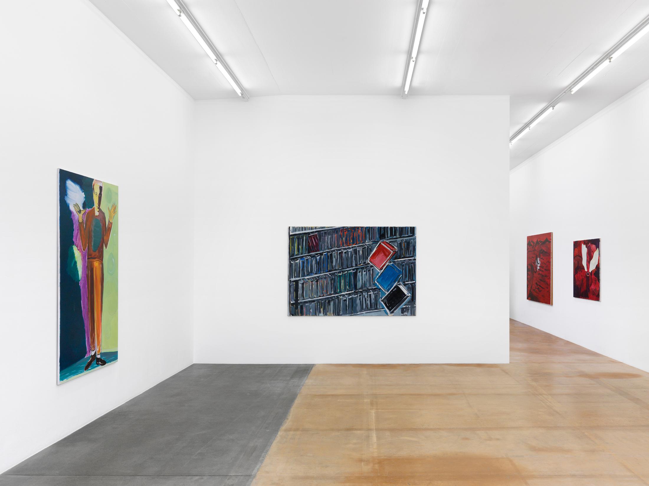 Exhibition View René Daniëls Soloshow «Fragments from an Unfinished Novel» at MAMCO, Geneva, 2019 / Photo: Annik Wetter / Courtesy: the artist and MAMCO, Geneva