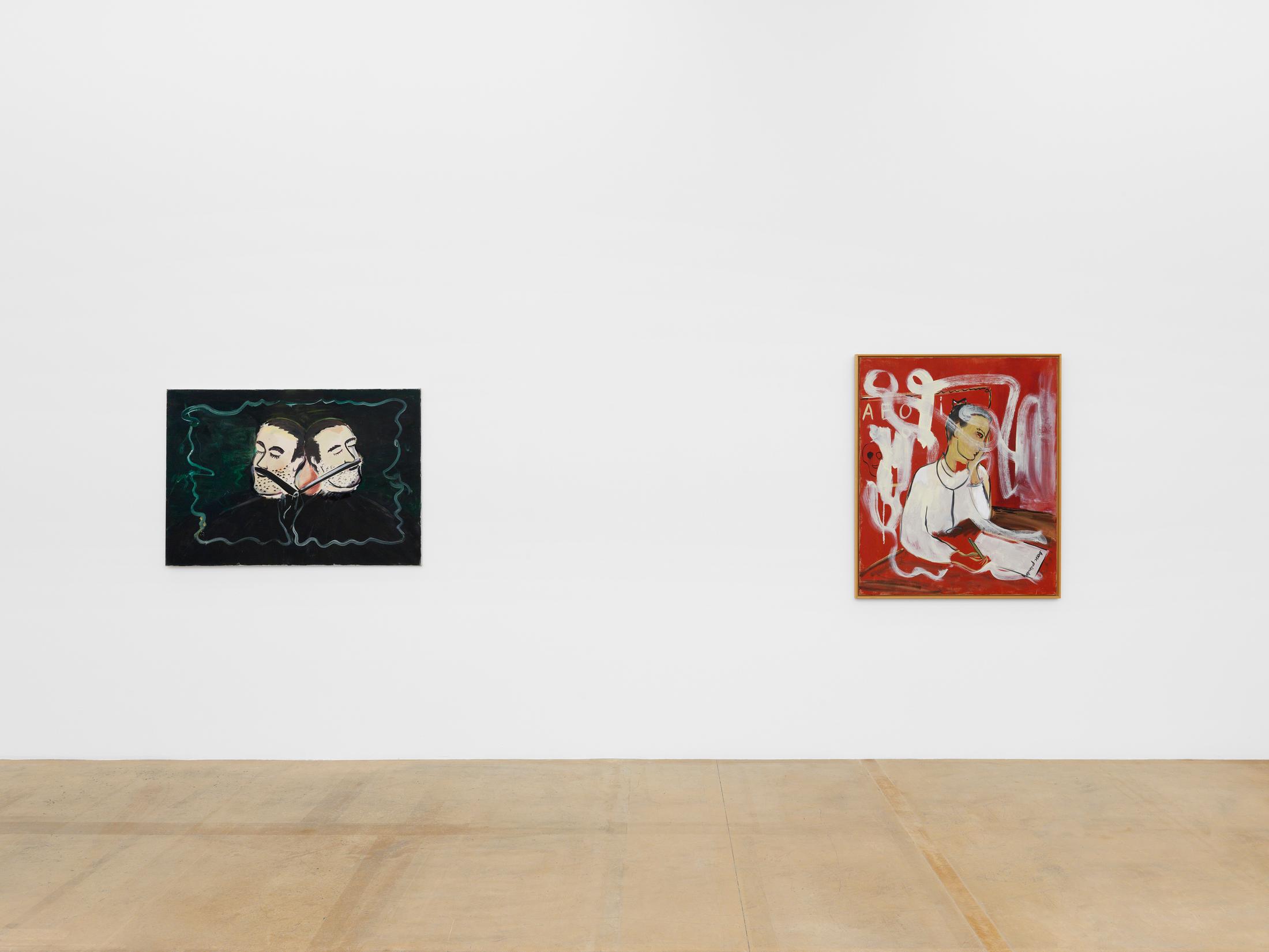 Exhibition View René Daniëls Soloshow «Fragments from an Unfinished Novel» at MAMCO, Geneva, 2019 / Photo: Annik Wetter / Courtesy: the artist and MAMCO, Geneva