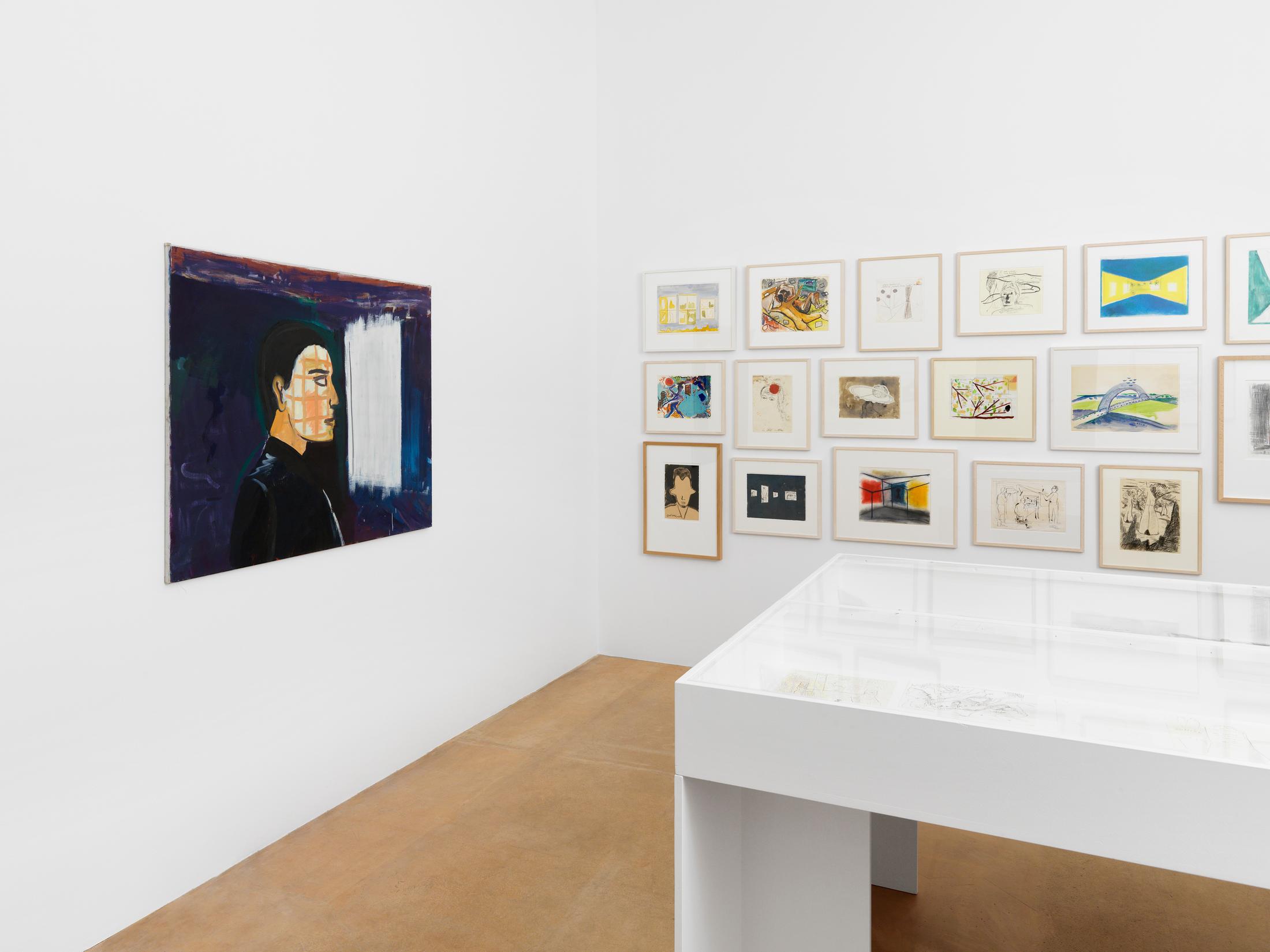 Exhibition View René Daniëls Soloshow «Fragments from an Unfinished Novel» at MAMCO, Geneva, 2019 / Photo: Annik Wetter / Courtesy: the artist and MAMCO, Geneva