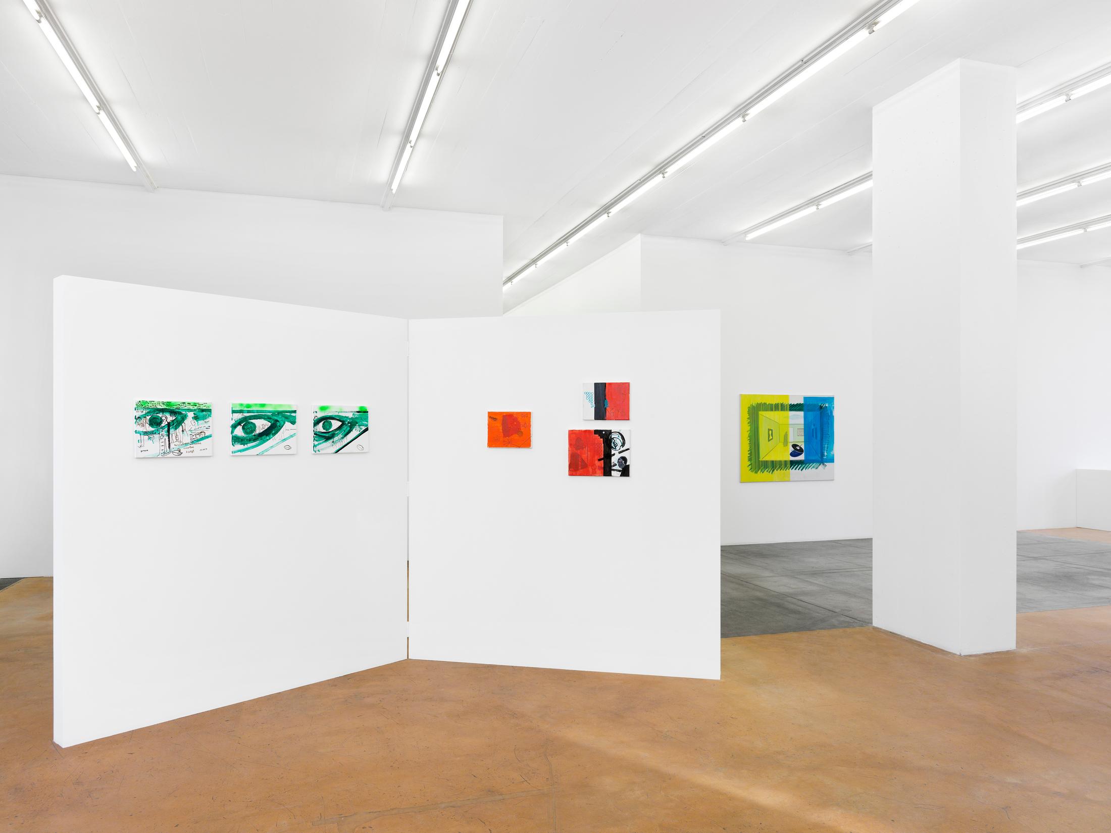 Exhibition View René Daniëls Soloshow «Fragments from an Unfinished Novel» at MAMCO, Geneva, 2019 / Photo: Annik Wetter / Courtesy: the artist and MAMCO, Geneva