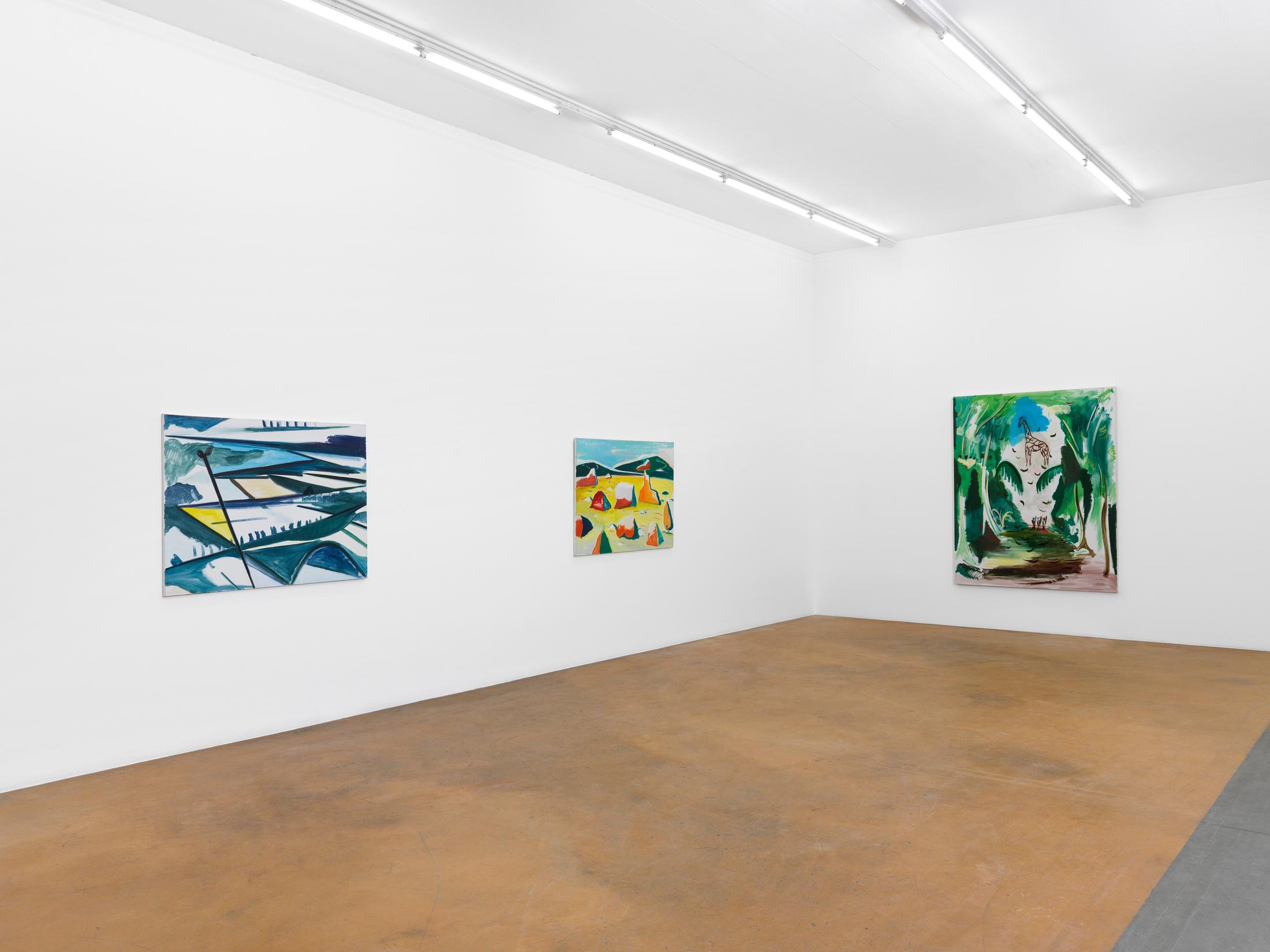 Exhibition View René Daniëls Soloshow «Fragments from an Unfinished Novel» at MAMCO, Geneva, 2019 / Photo: Annik Wetter / Courtesy: the artist and MAMCO, Geneva