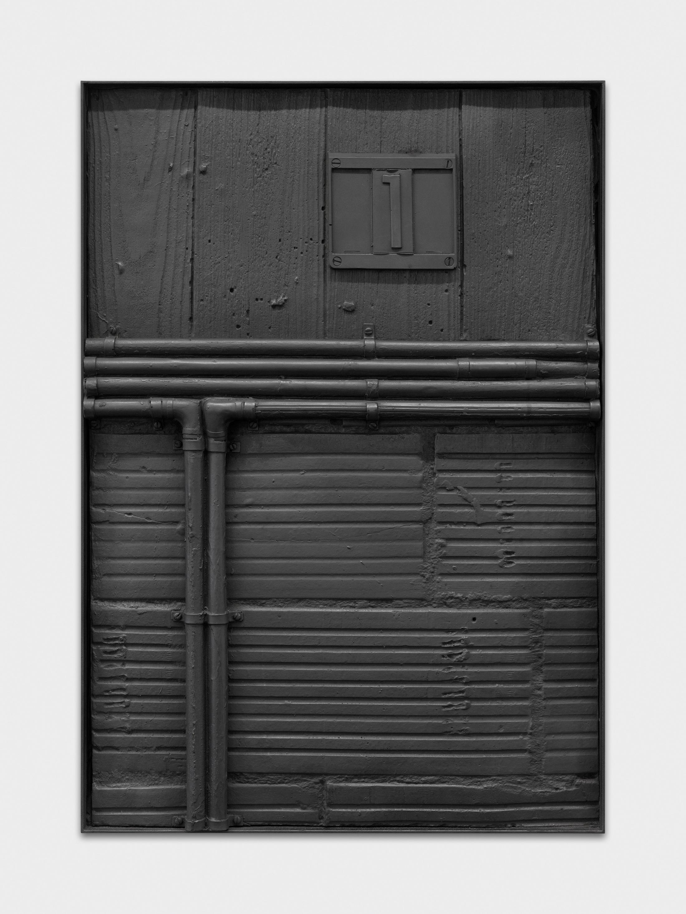 Exhibition View Rico Weber Soloshow «Silver Dust; view on Rico Weber, 1, acrylicresin, silcone, metal, 66x46cm» at Galerie Maria Bernheim, Zurich, 2020 / Photo: Annik Wetter / Courtesy: Galerie Maria Bernheim