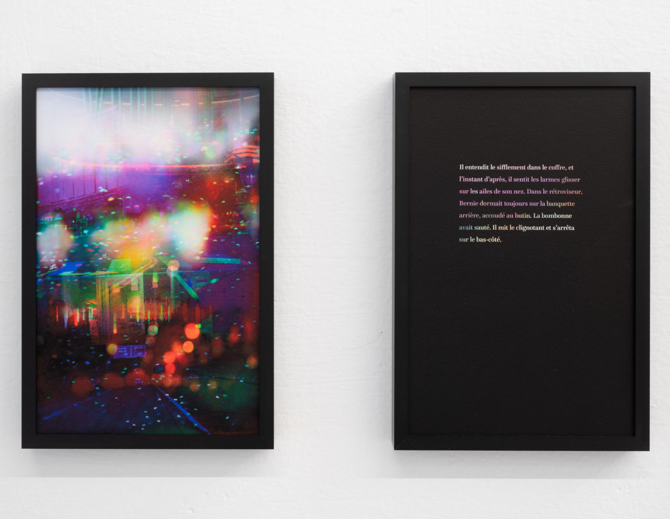 Exhibition View Rinny Gremaud and Mathieu Bernard Soloshow «Splendide; view on La route, 2019» at Galerie Heinzer Reszler, Lausanne, 2019 / Photo: Julien Gremaud / Courtesy: the artist and Heinzer Reszler