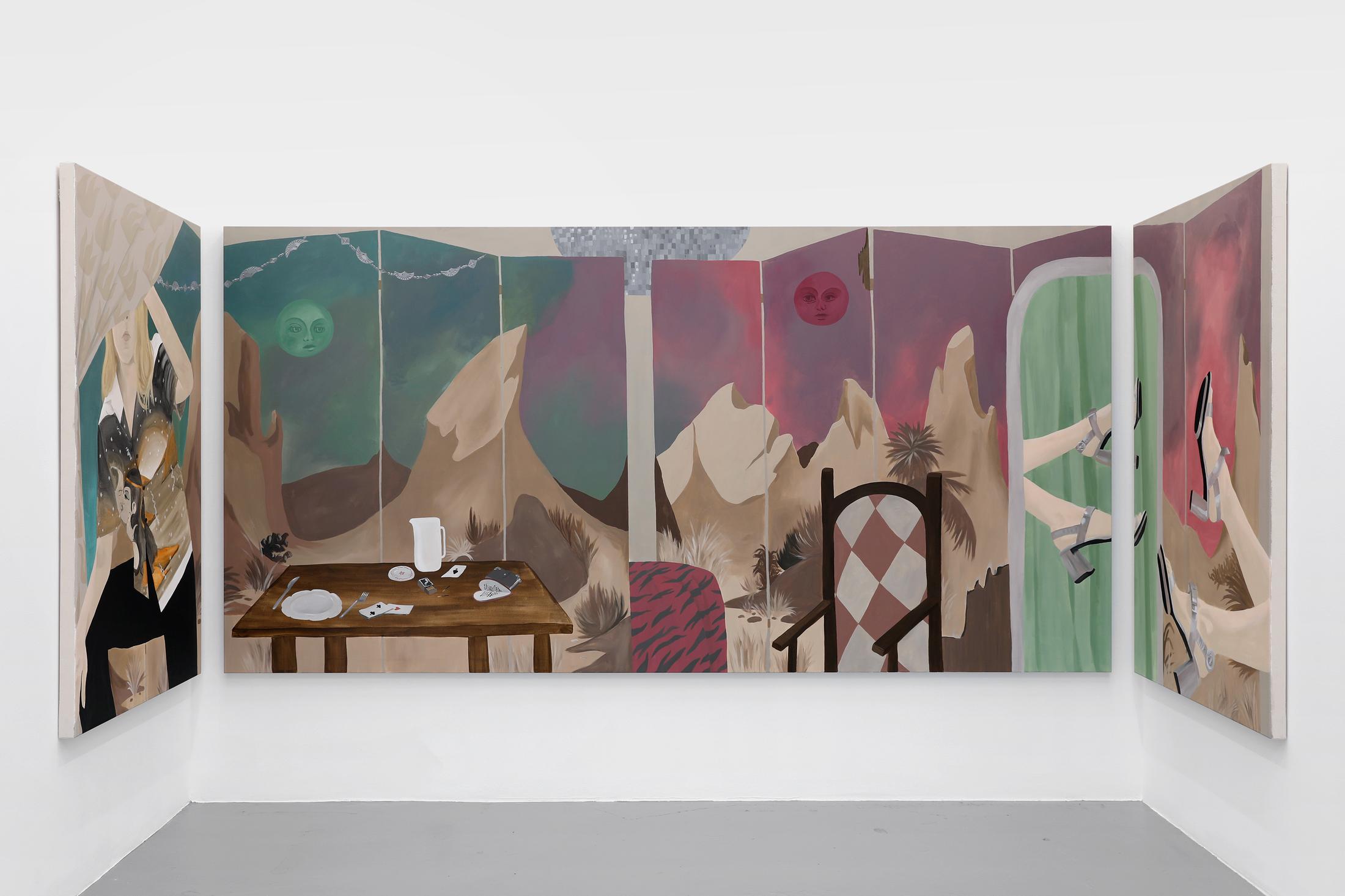 Exhibition View Romane de Watteville Solo Show «Every Me; view on Romane de Watteville, ...And Everything in Between, 2021» at Fabienne Levy, 2021-2022 / Photo: Neige Sanchez / Courtesy: the artist and Fabienne Levy