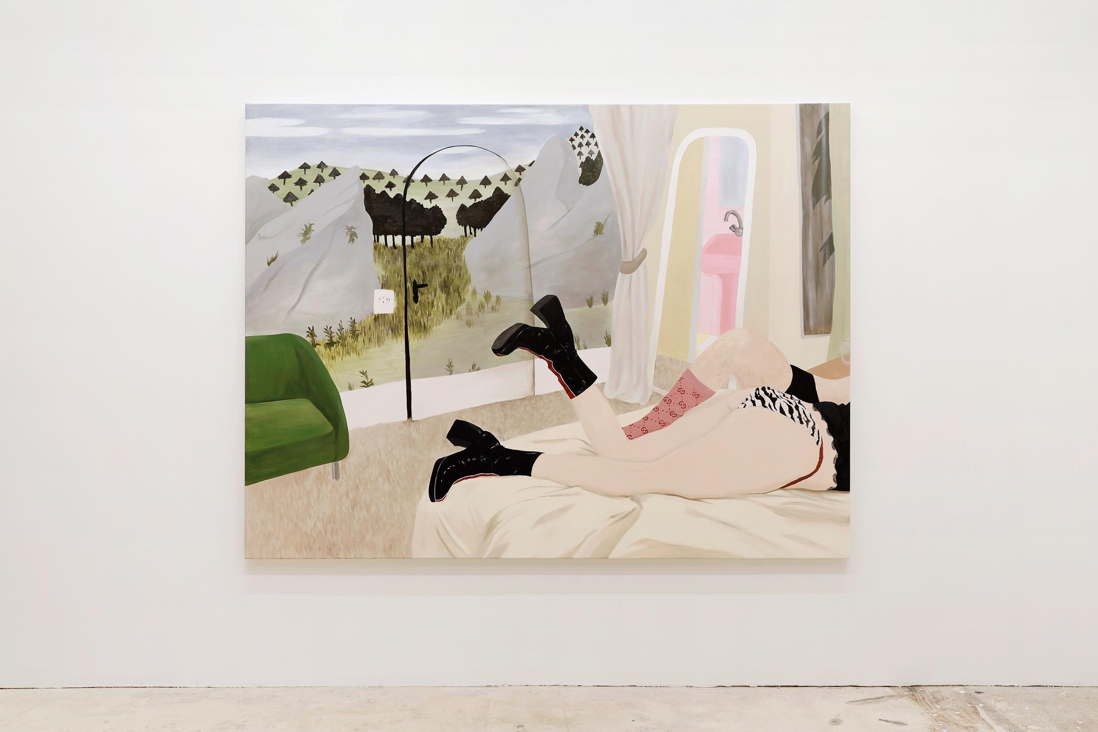 Exhibition View Romane de Watteville Solo Show «Every Me; view on Romane de Watteville, Arezzo Love, 2021» at Fabienne Levy, 2021-2022 / Photo: Neige Sanchez / Courtesy: the artist and Fabienne Levy