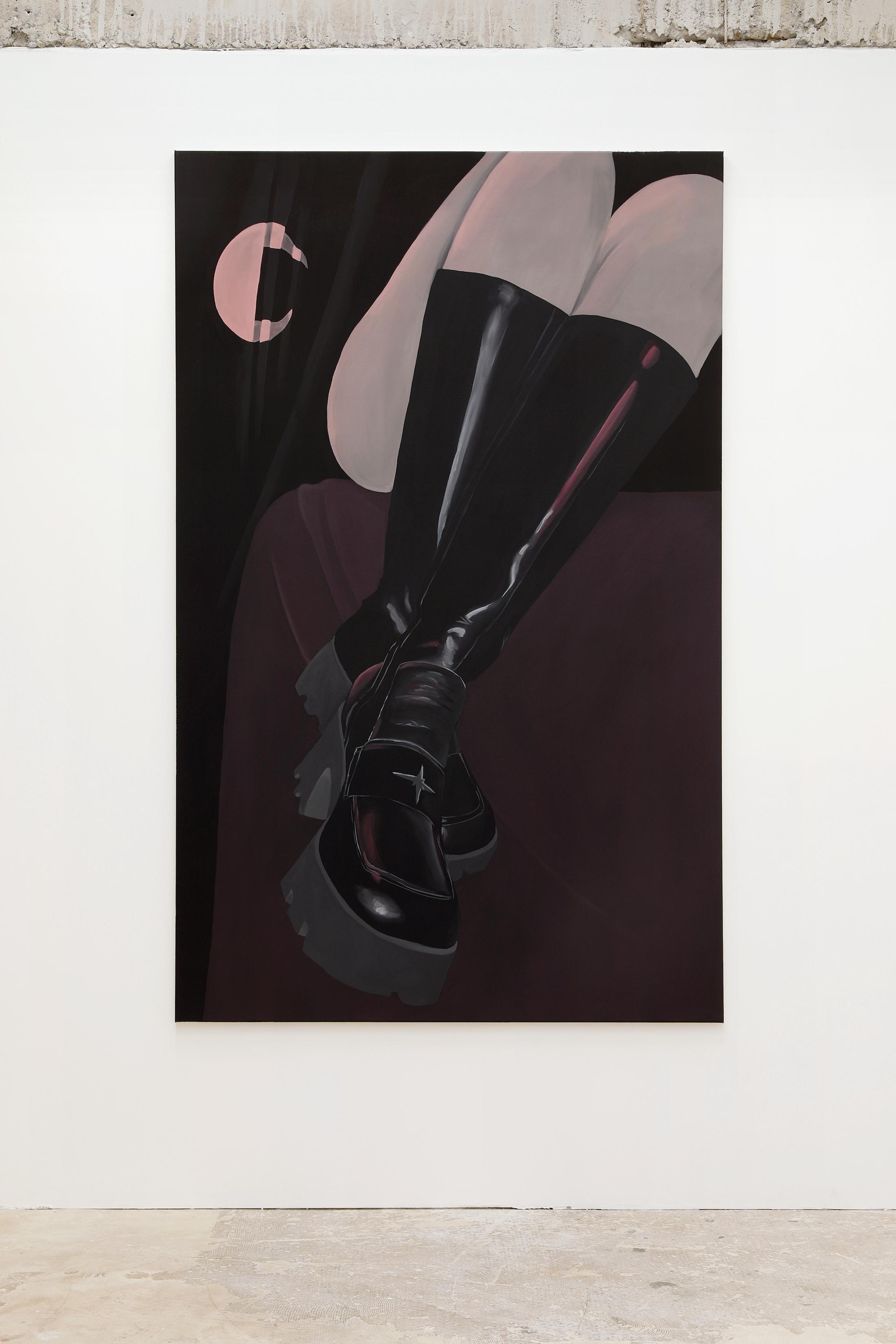 Exhibition View Romane de Watteville Solo Show «Every Me; view on Romane de Watteville, Moonlight, 2021» at Fabienne Levy, 2021-2022 / Photo: Neige Sanchez / Courtesy: the artist and Fabienne Levy