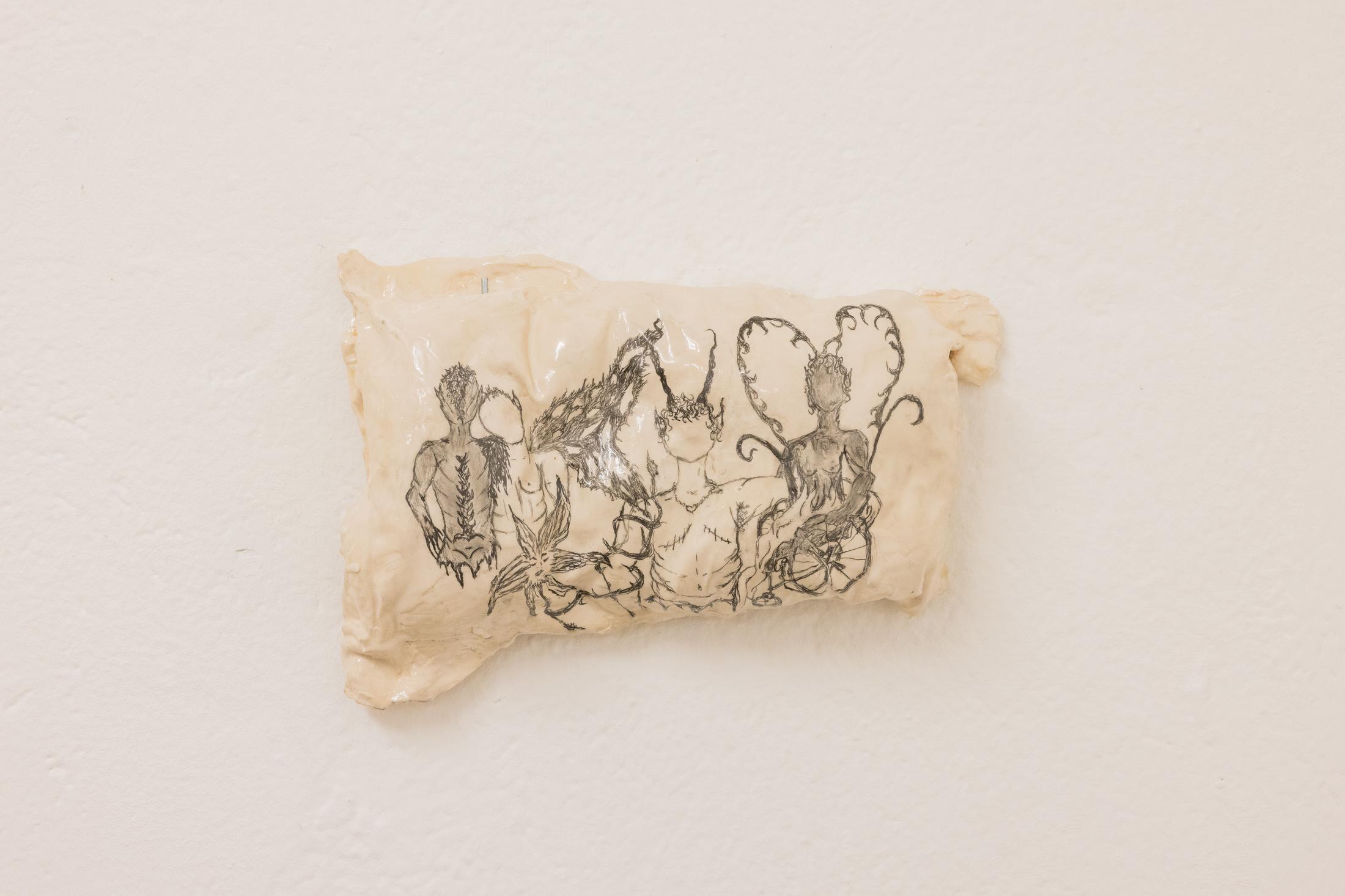 Exhibition View Duo Show «Fusionner nos Ardeurxes; view on Romy Colombe. K, Togetherness is our weapon, 2022» at WallStreet, Fribourg, 2022-2023 / Photo: Julie Folly / Courtesy: the artist and WallStreet