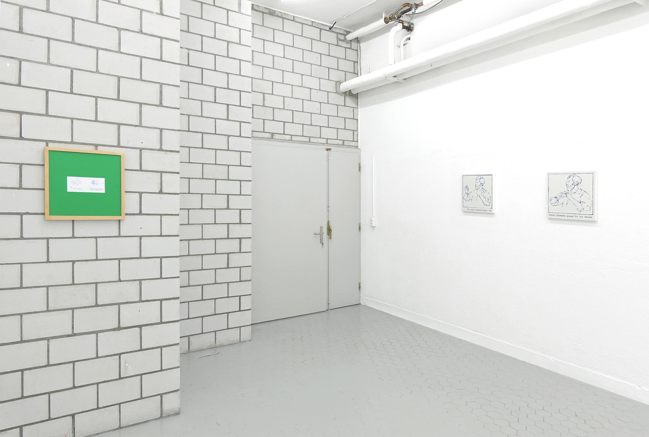 Exhibition View Rosa Aiello and Cassidy Toner Duo Show «How to Win Friends, and Influence People» at Sgomento, Zurich, 2021 / Photo: SZ / Courtesy: the artists and Sgomento