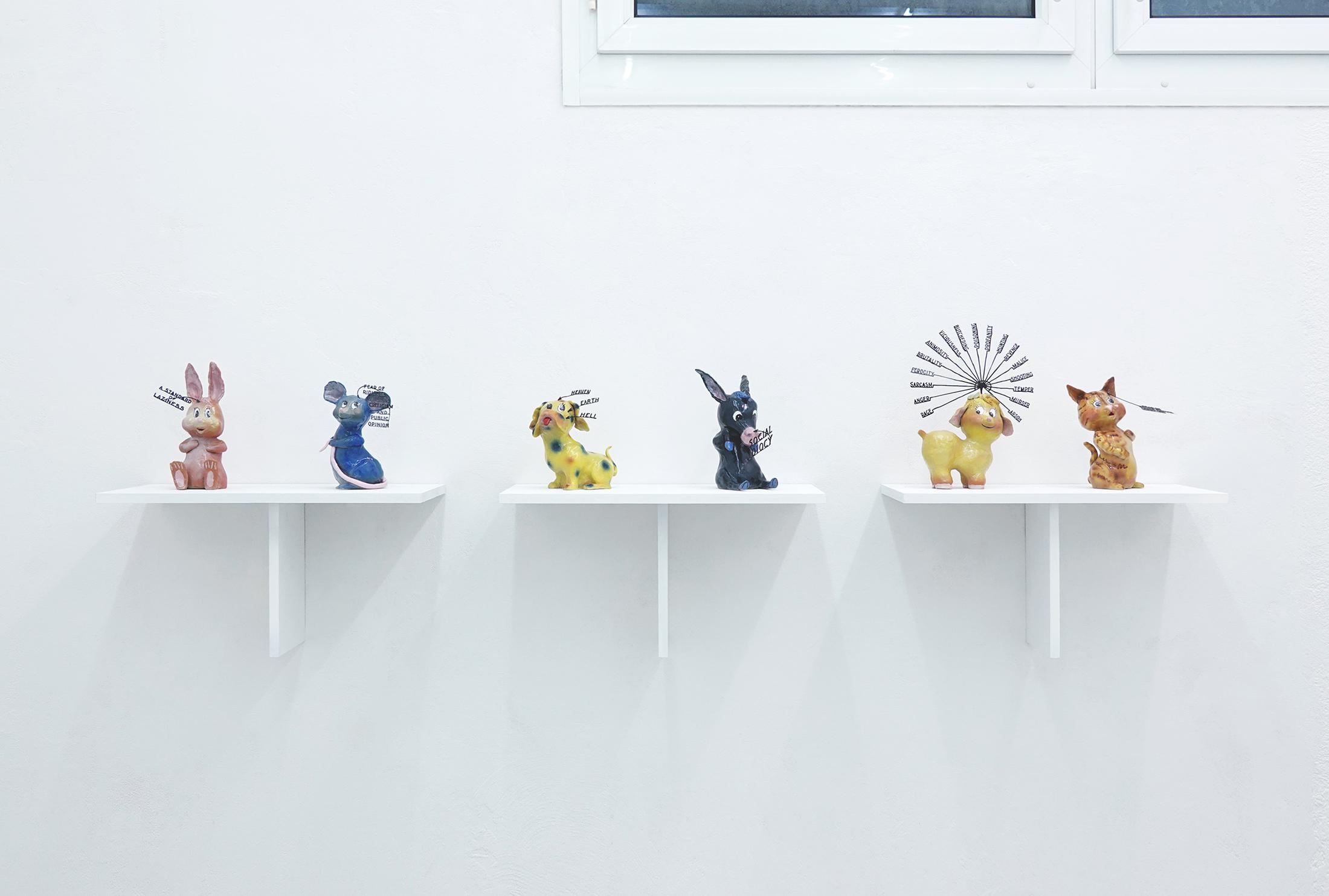 Exhibition View Rosa Aiello and Cassidy Toner Duo Show «How to Win Friends, and Influence People» at Sgomento, Zurich, 2021 / Photo: SZ / Courtesy: the artists and Sgomento